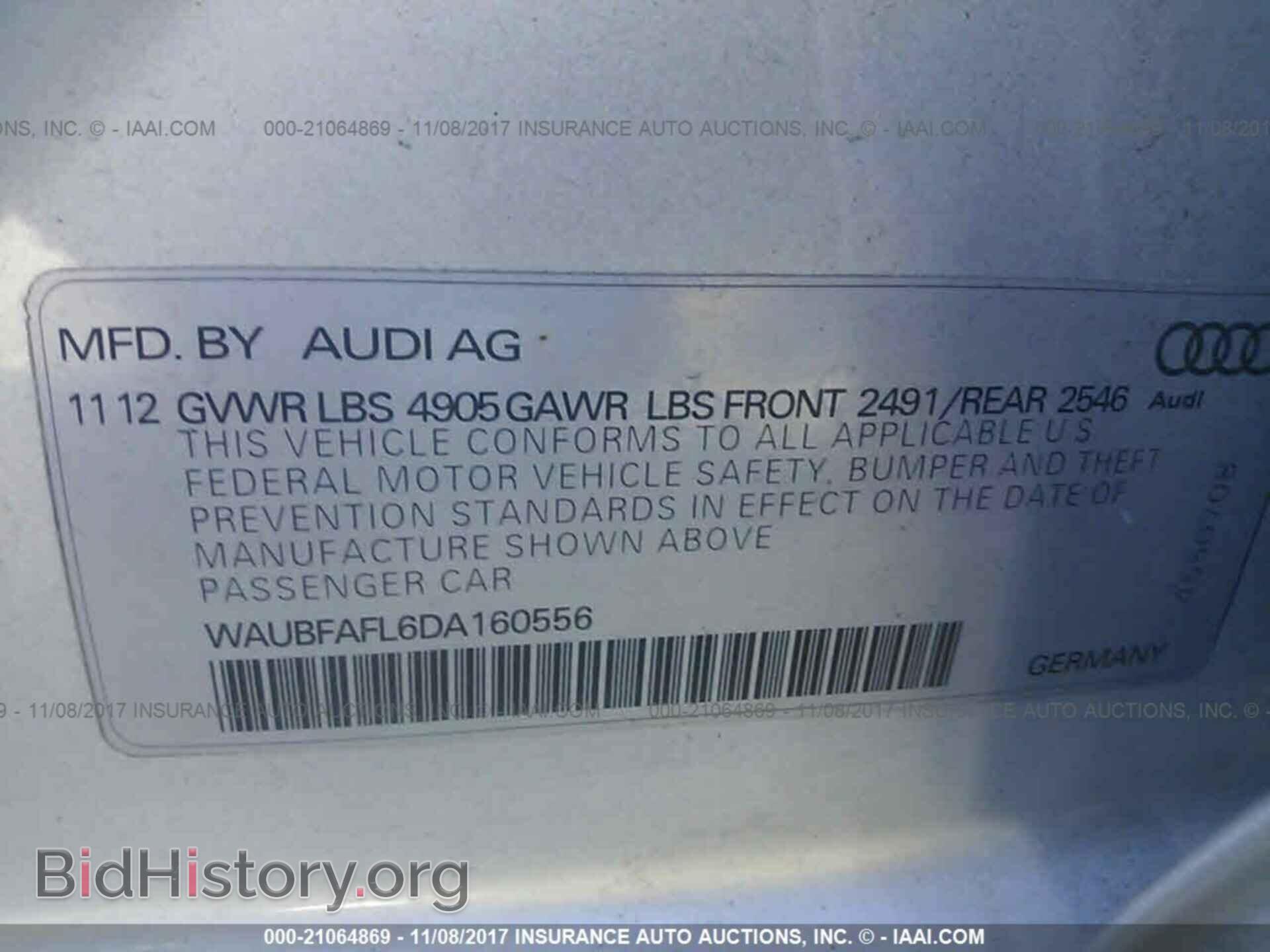 2013 Audi A4 - VIN: WAUBFAFL6DA160556 - Фото 9