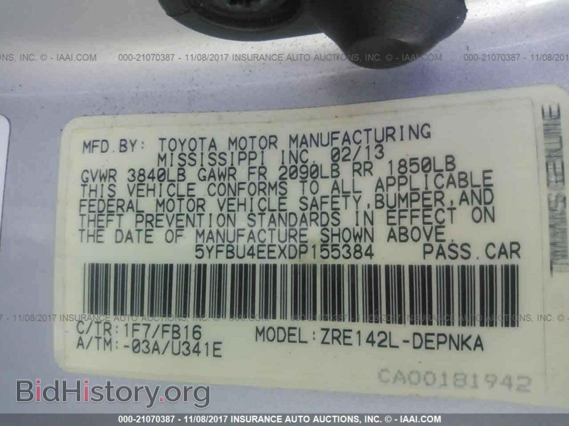 2013 Toyota Corolla - VIN: 5YFBU4EEXDP155384 - Photo 9