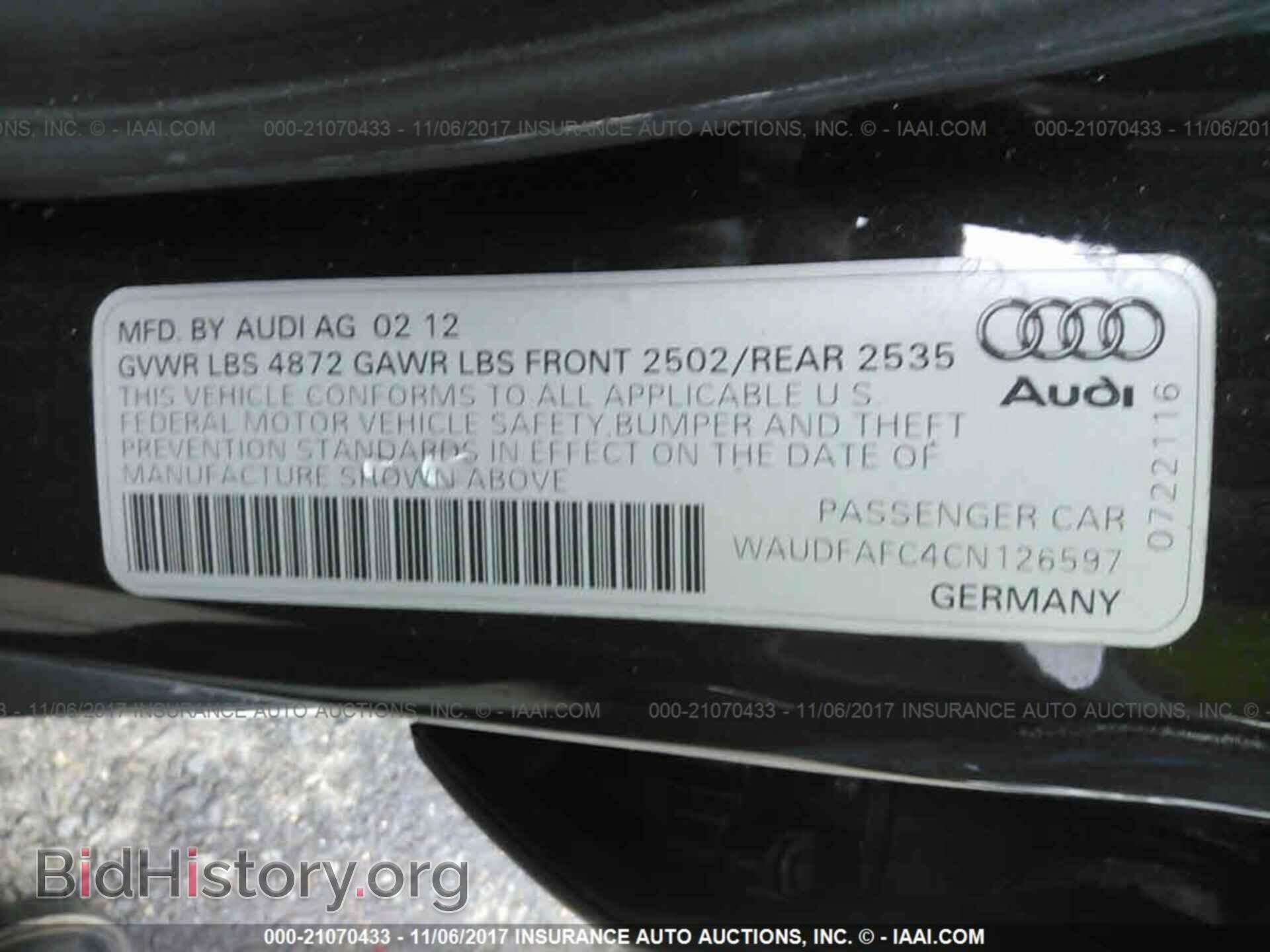 2012 Audi A6 - VIN: WAUDFAFC4CN126597 - Photo 9