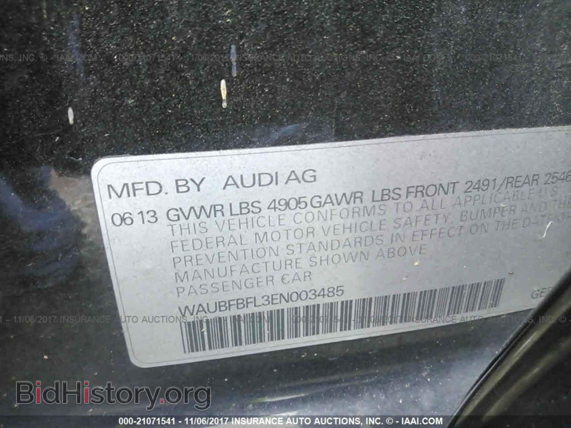 2014 Audi A4 - VIN: WAUBFBFL3EN003485 - Фото 9