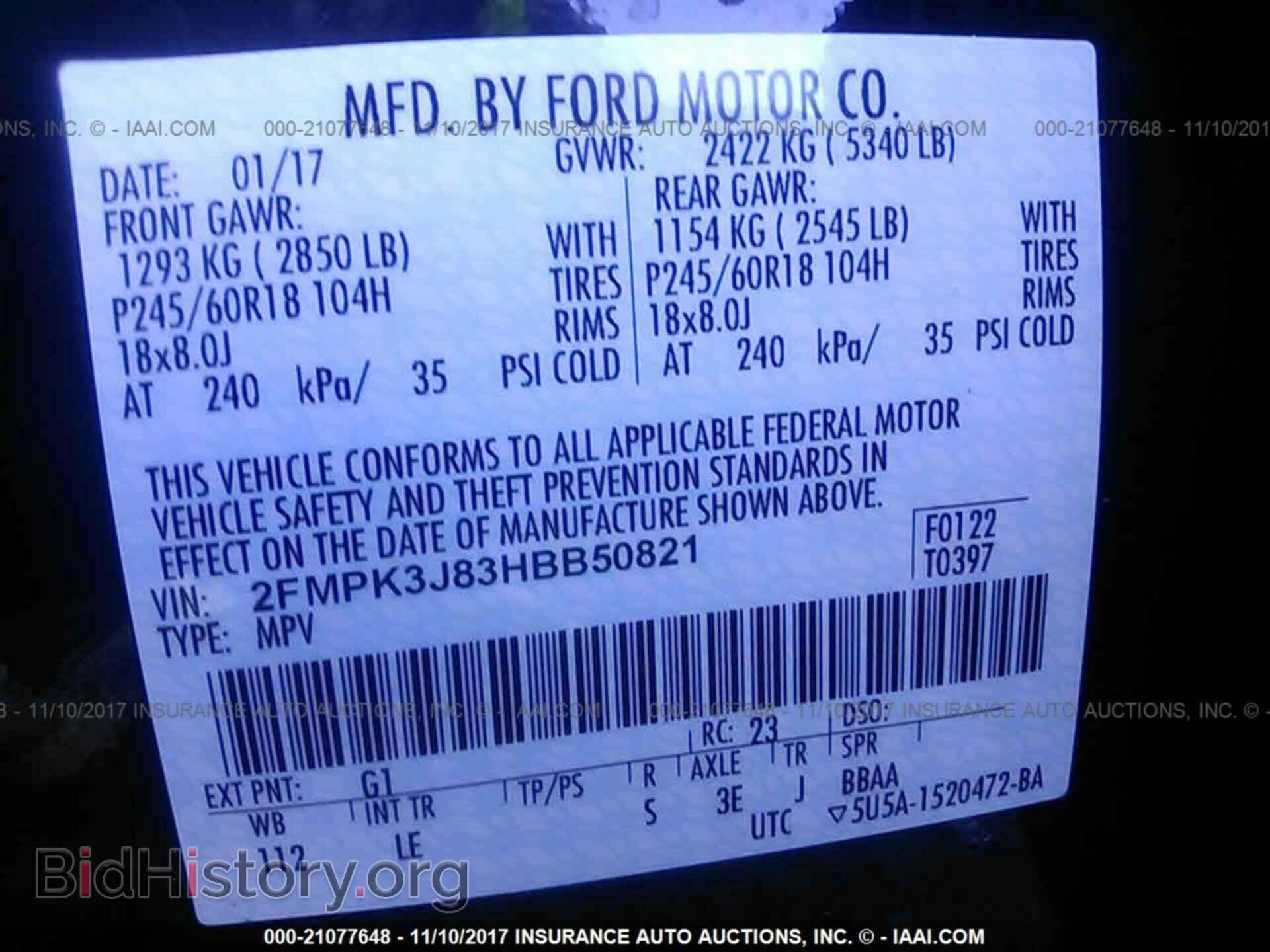 2017 Ford Edge - VIN: 2FMPK3J83HBB50821 - Photo 9