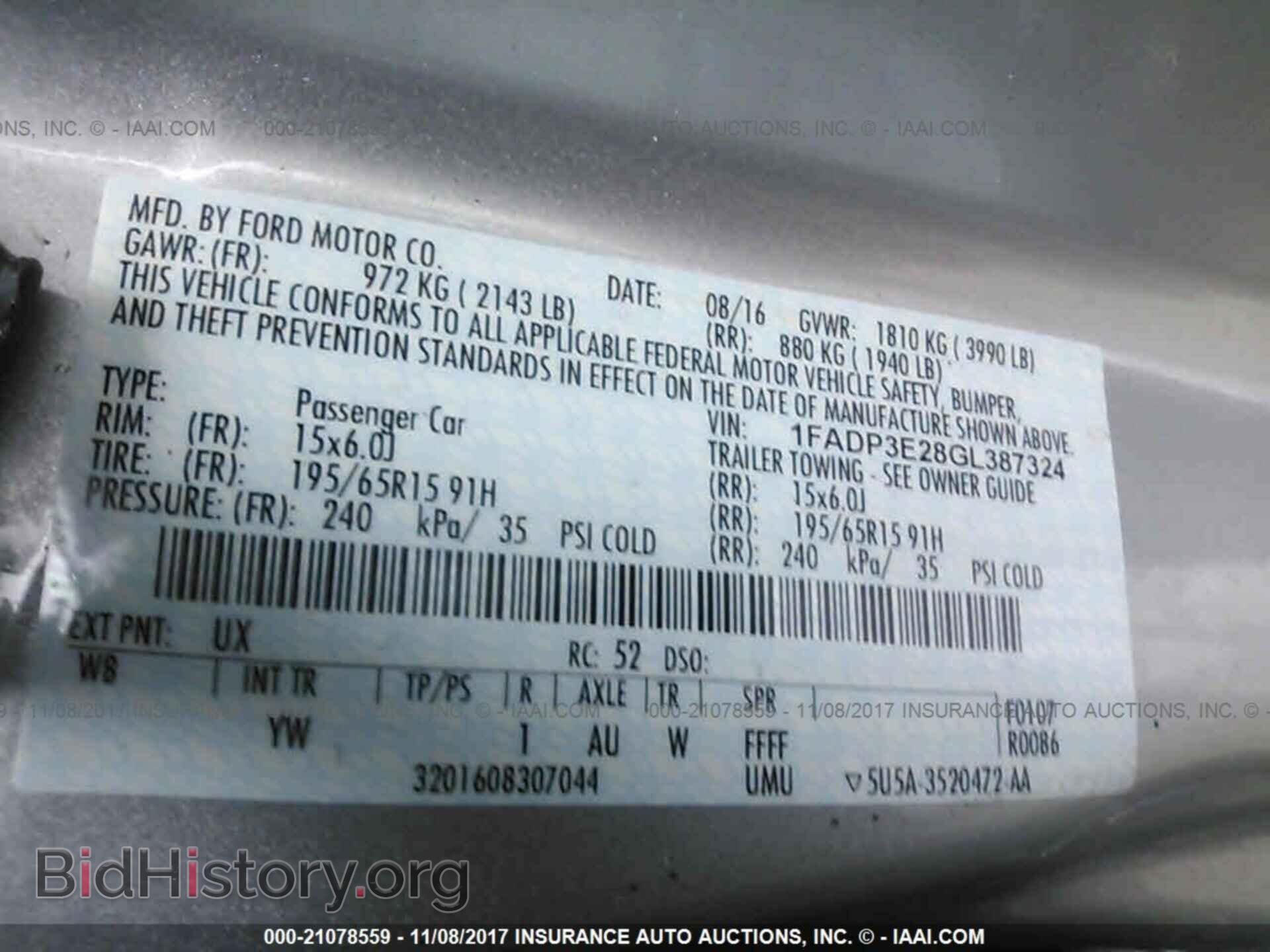 2016 Ford Focus - VIN: 1FADP3E28GL387324 - Фото 9