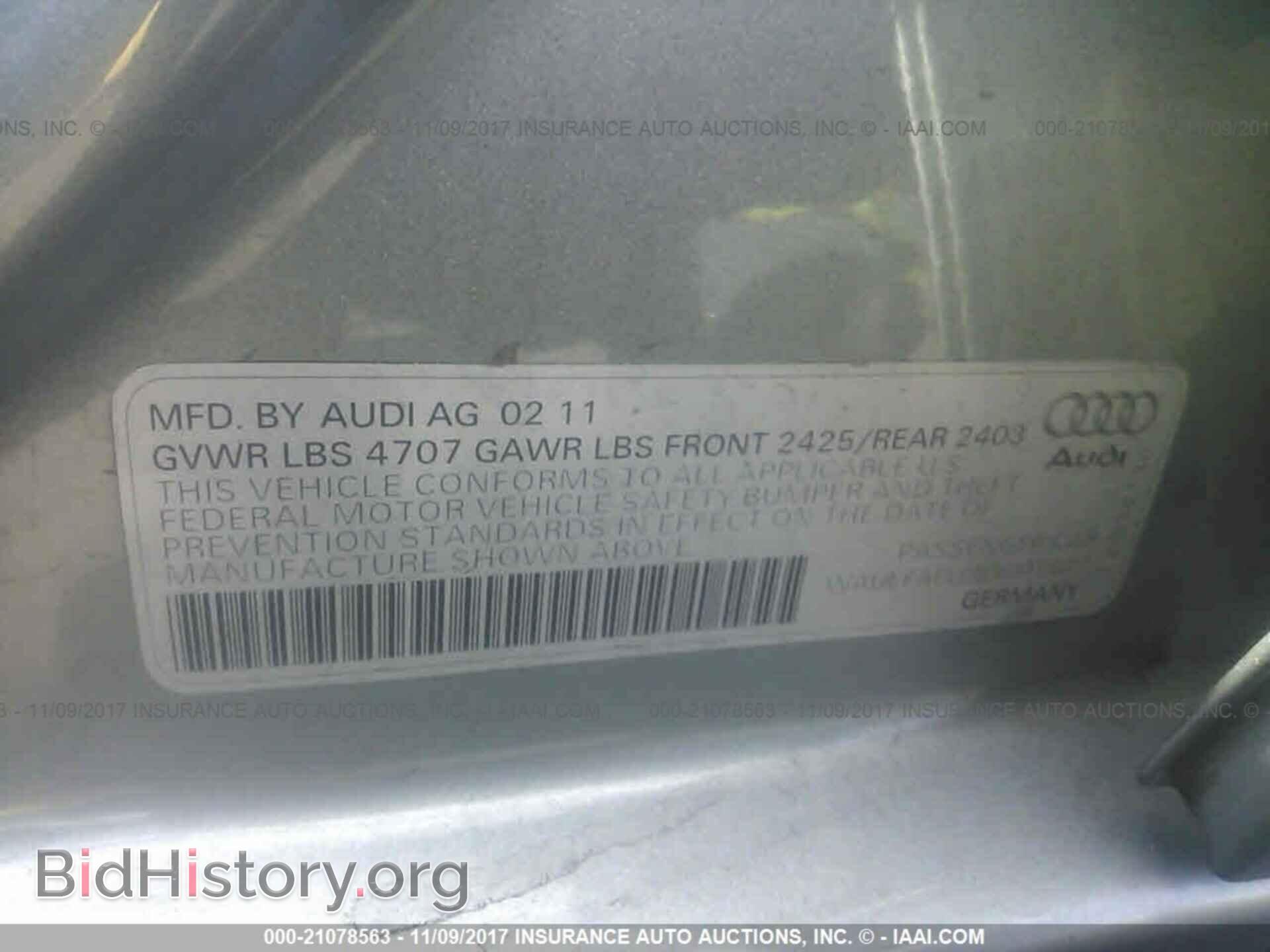 2011 Audi A4 - VIN: WAUEFAFL0BN045647 - Photo 9