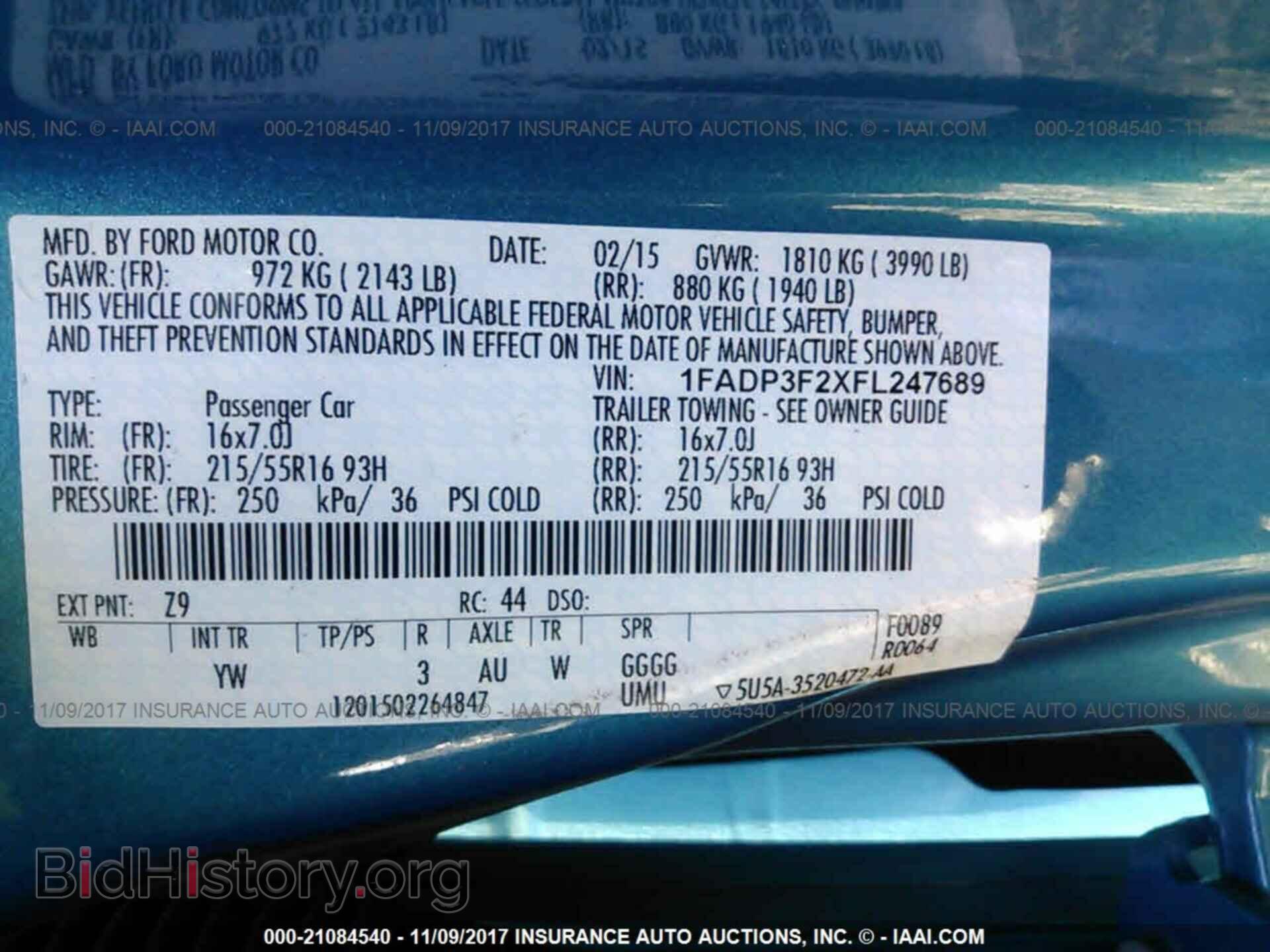 2015 Ford Focus - VIN: 1FADP3F2XFL247689 - Photo 9