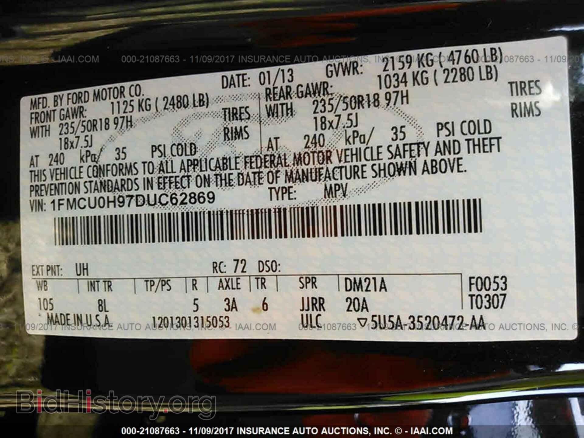 2013 Ford Escape - VIN: 1FMCU0H97DUC62869 - Photo 9