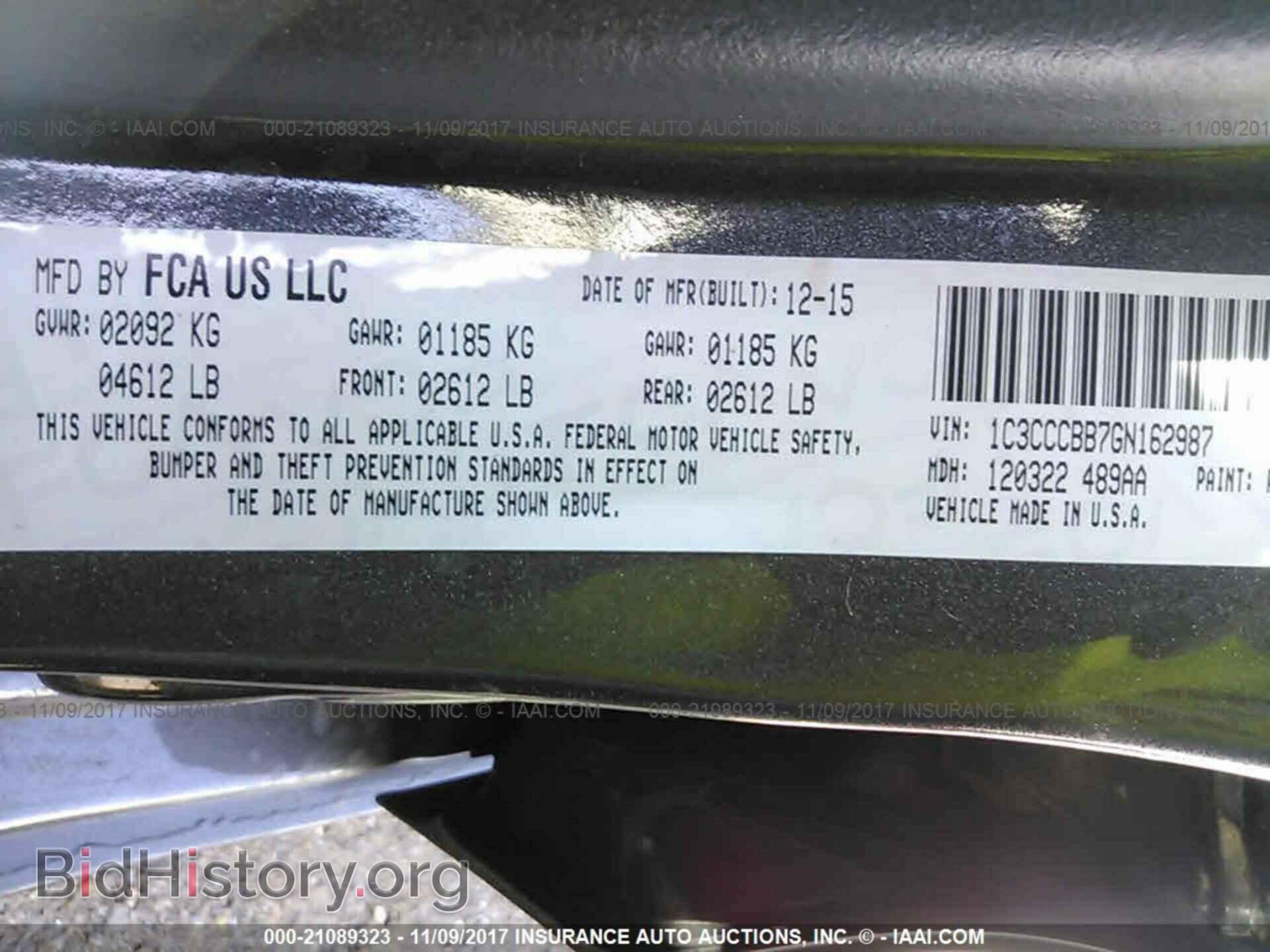 2016 Chrysler 200 - VIN: 1C3CCCBB7GN162987 - Фото 9