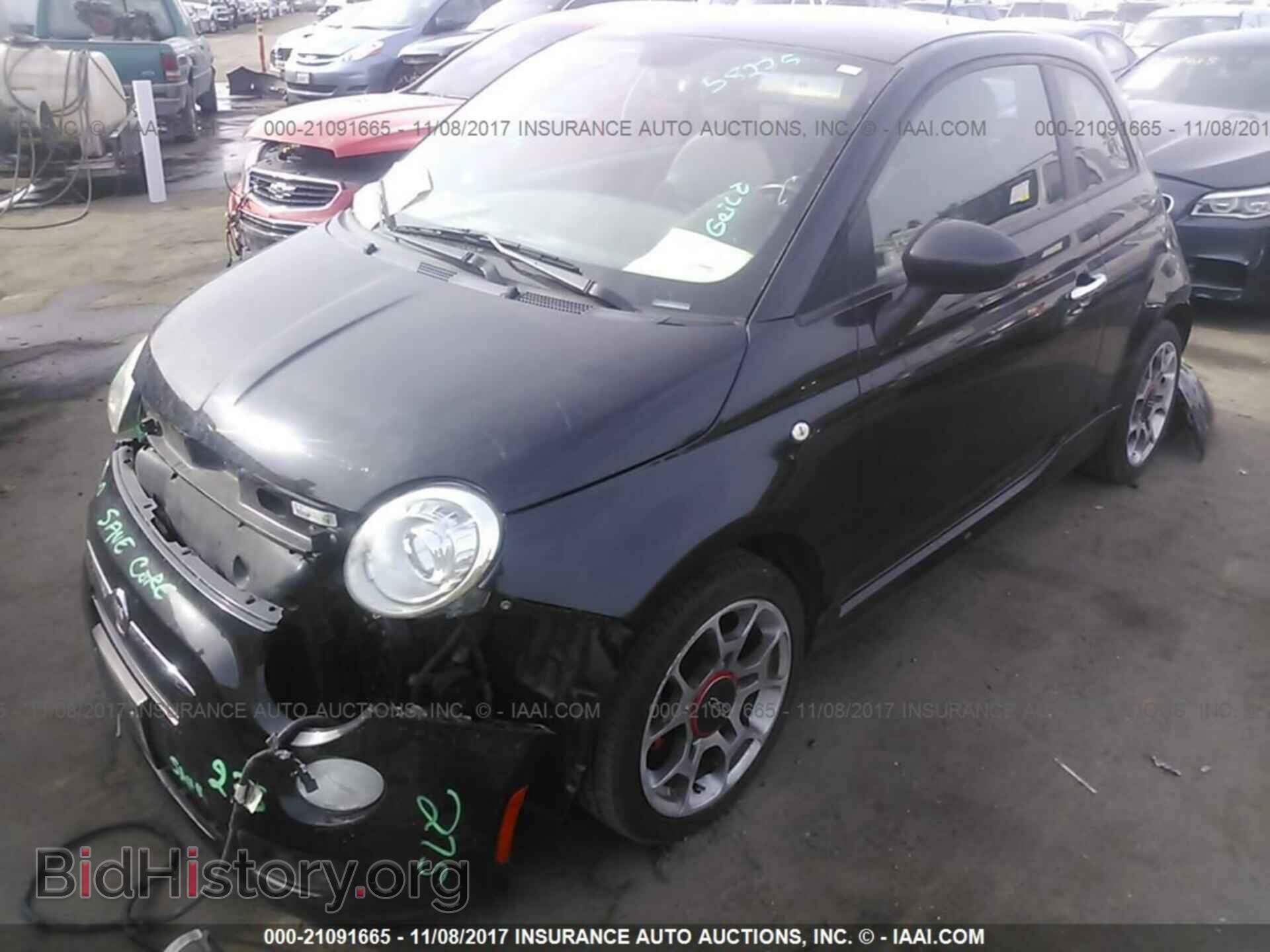 2013 Fiat 500 - VIN: 3C3CFFBR6DT633030 - Фото 2