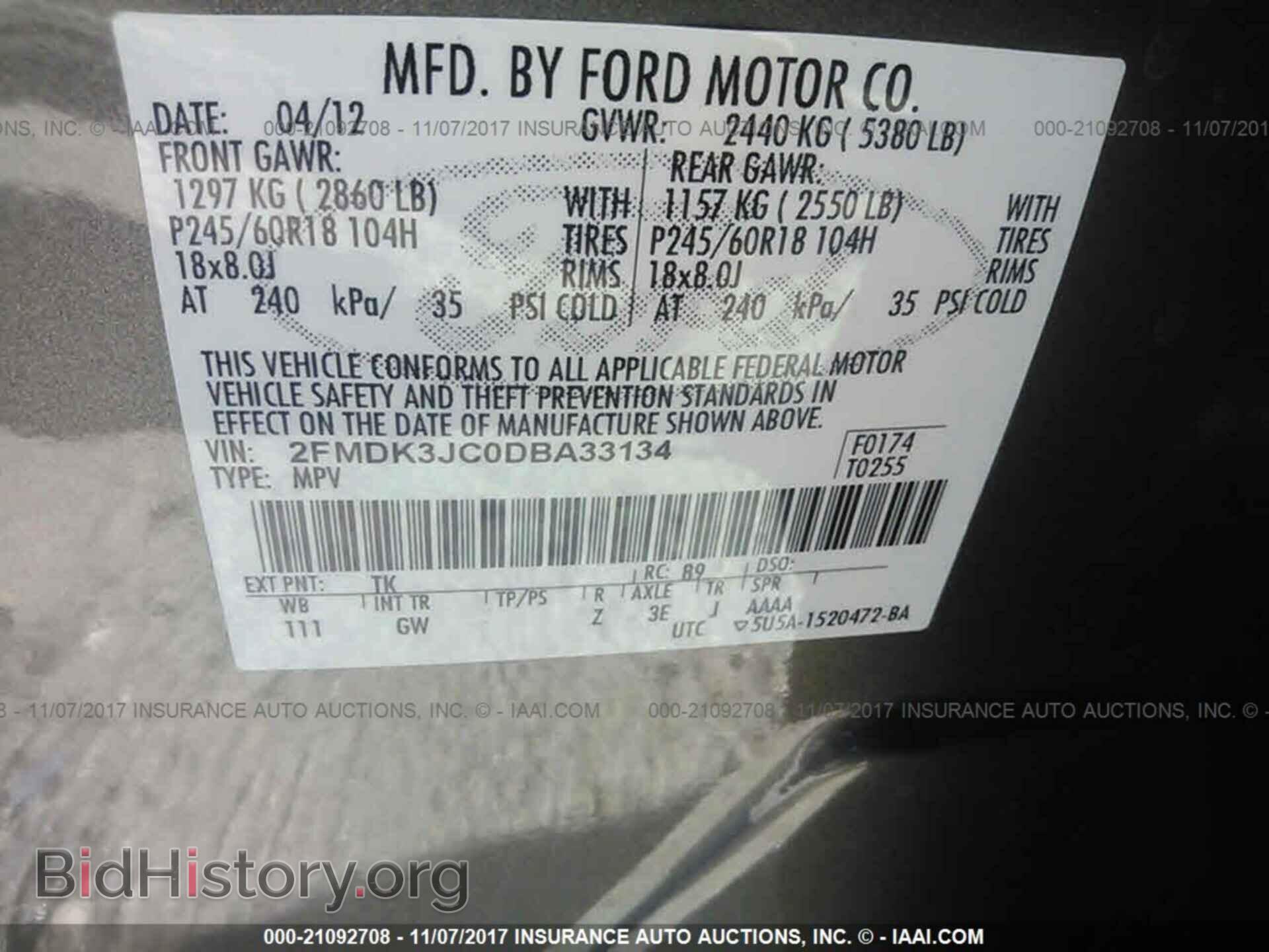 2013 Ford Edge - VIN: 2FMDK3JC0DBA33134 - Photo 9
