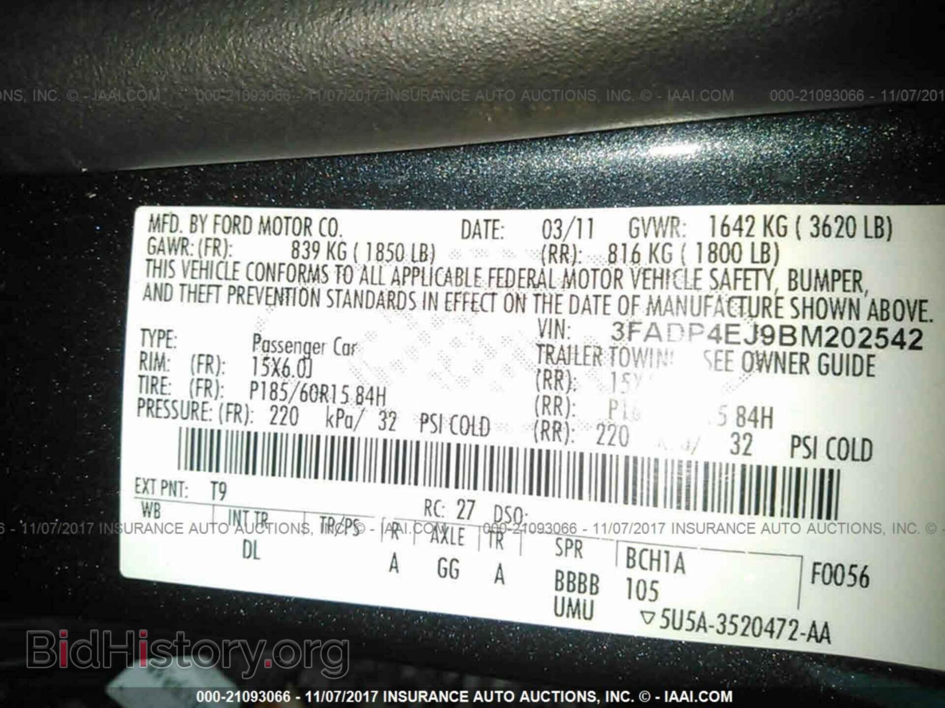 2011 Ford Fiesta - VIN: 3FADP4EJ9BM202542 - Фото 9