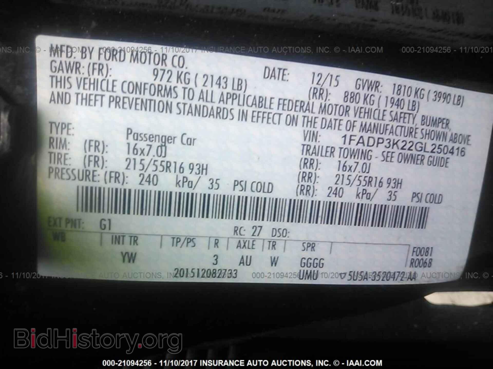 2016 Ford Focus - VIN: 1FADP3K22GL250416 - Фото 9