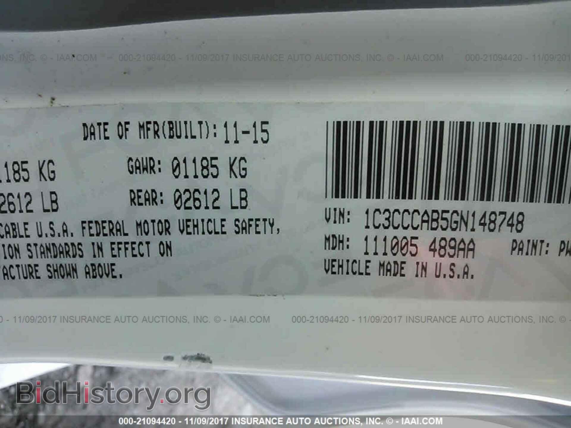 2016 Chrysler 200 - VIN: 1C3CCCAB5GN148748 - Photo 9