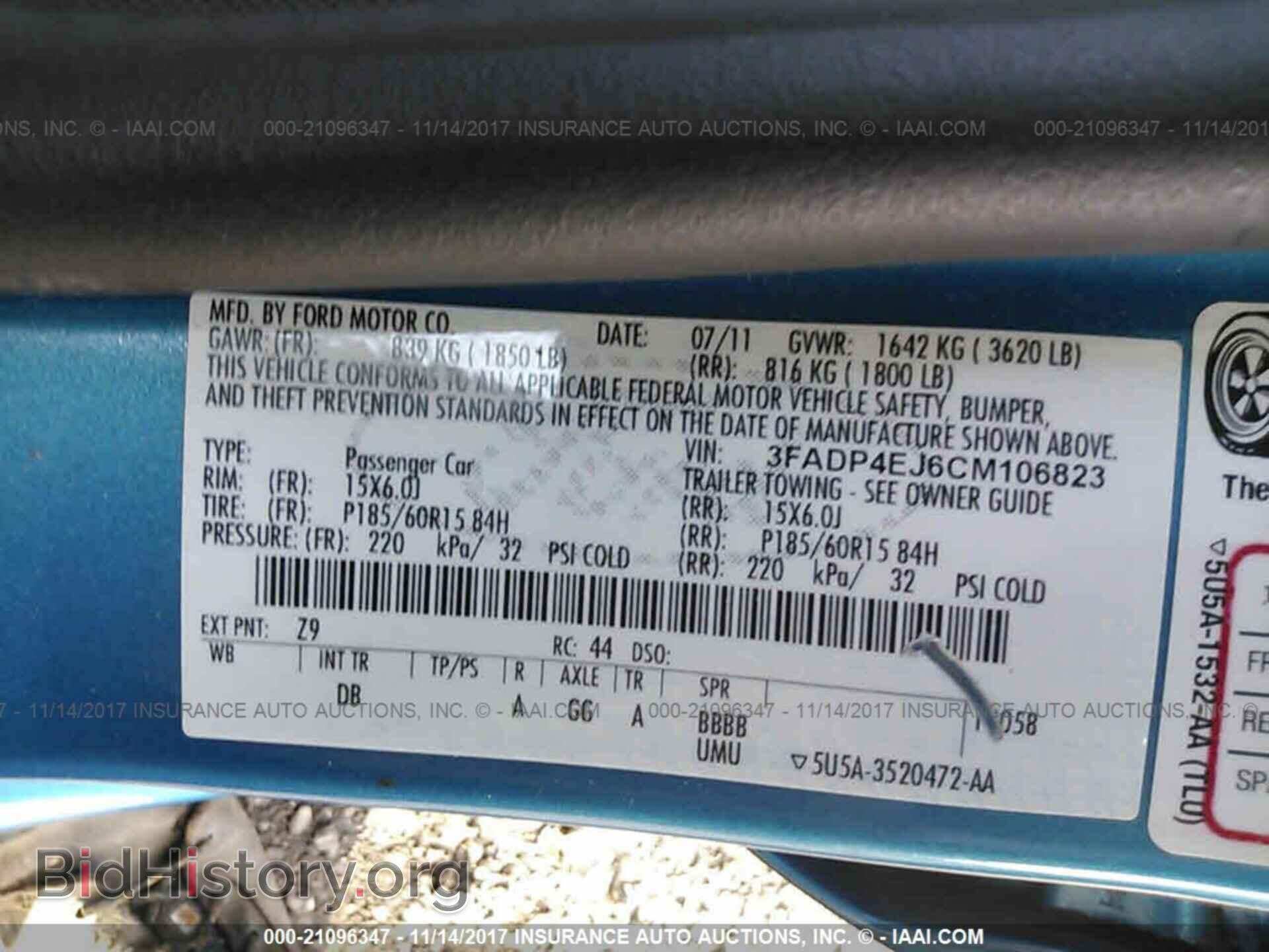 2012 Ford Fiesta - VIN: 3FADP4EJ6CM106823 - Фото 9