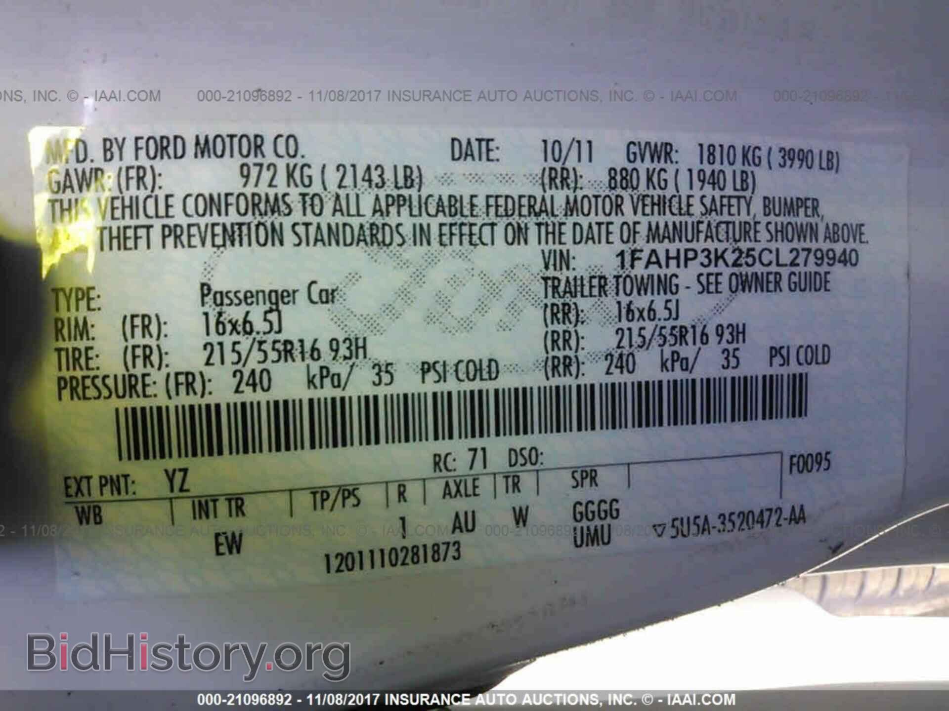 2012 Ford Focus - VIN: 1FAHP3K25CL279940 - Photo 9