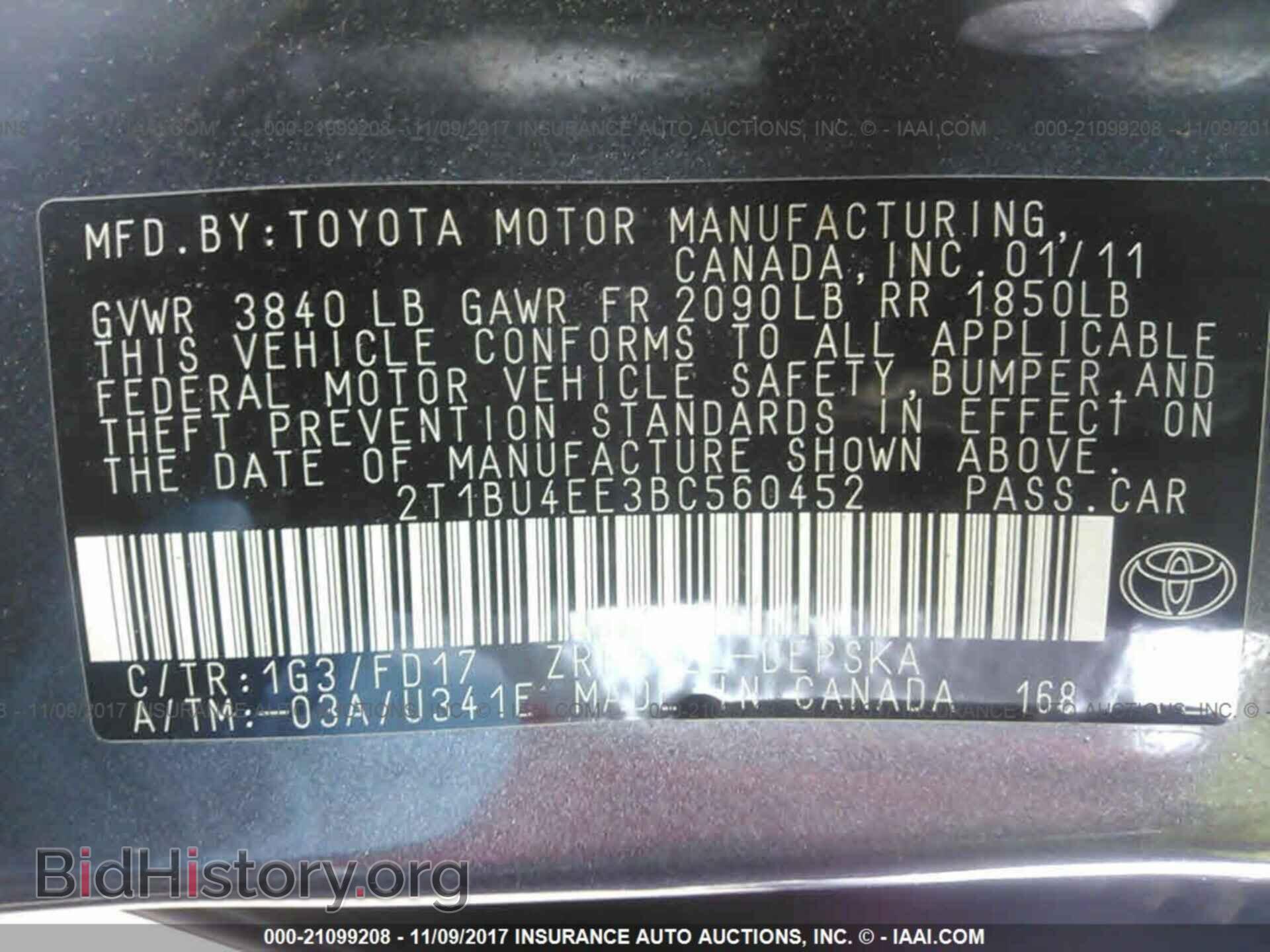 2011 Toyota Corolla - VIN: 2T1BU4EE3BC560452 - Photo 9