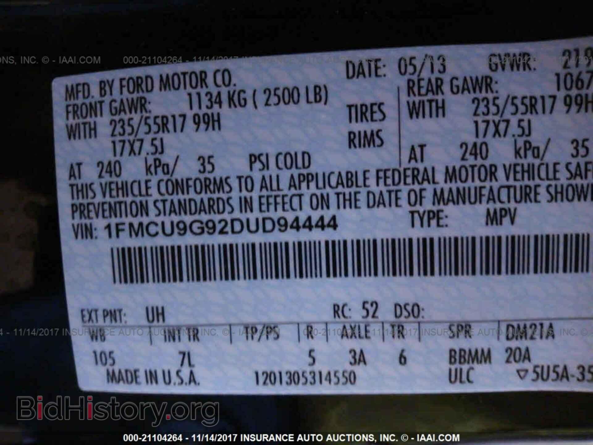2013 Ford Escape - VIN: 1FMCU9G92DUD94444 - Photo 9
