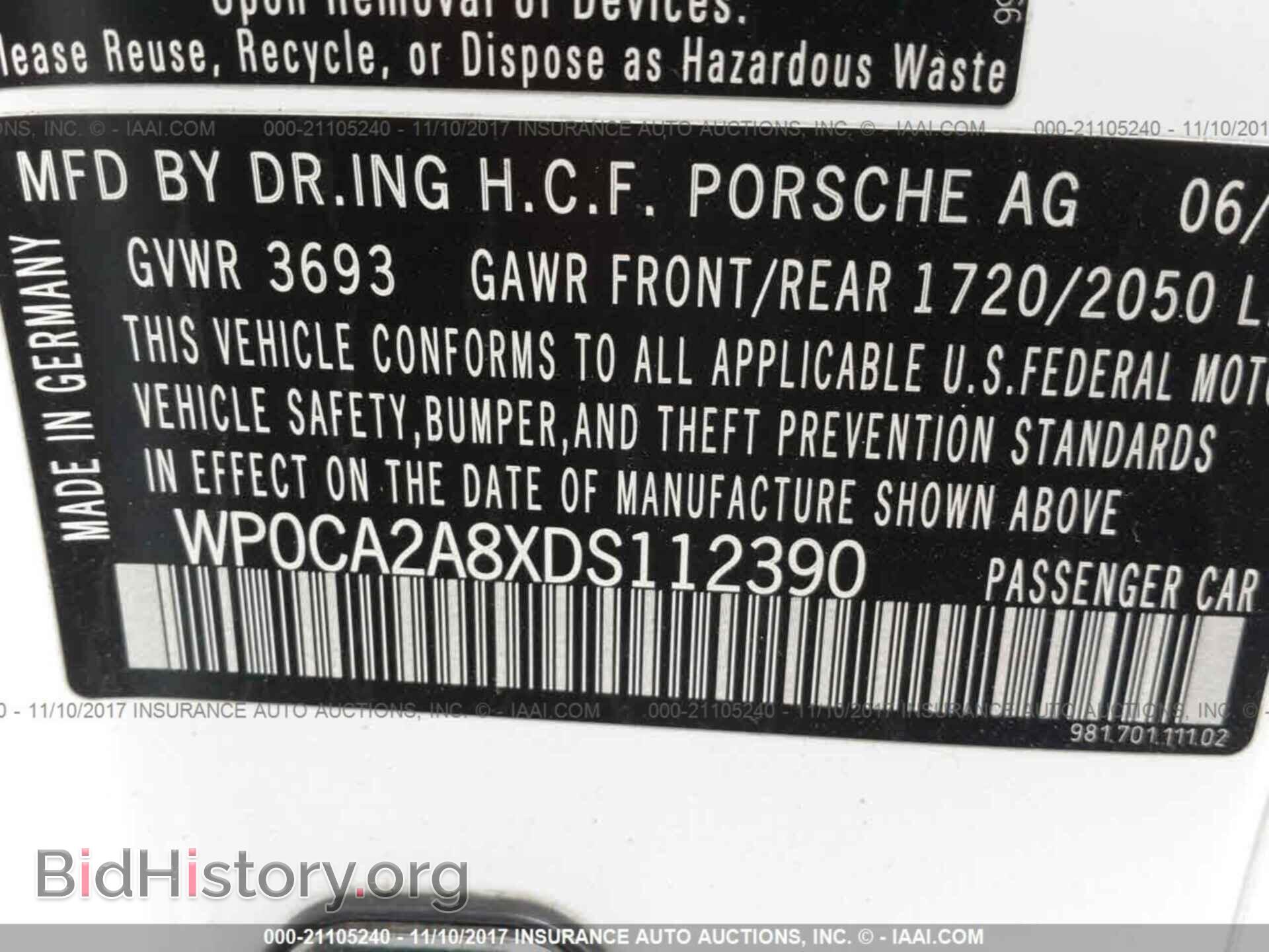 2013 Porsche Boxster - VIN: WP0CA2A8XDS112390 - Фото 9