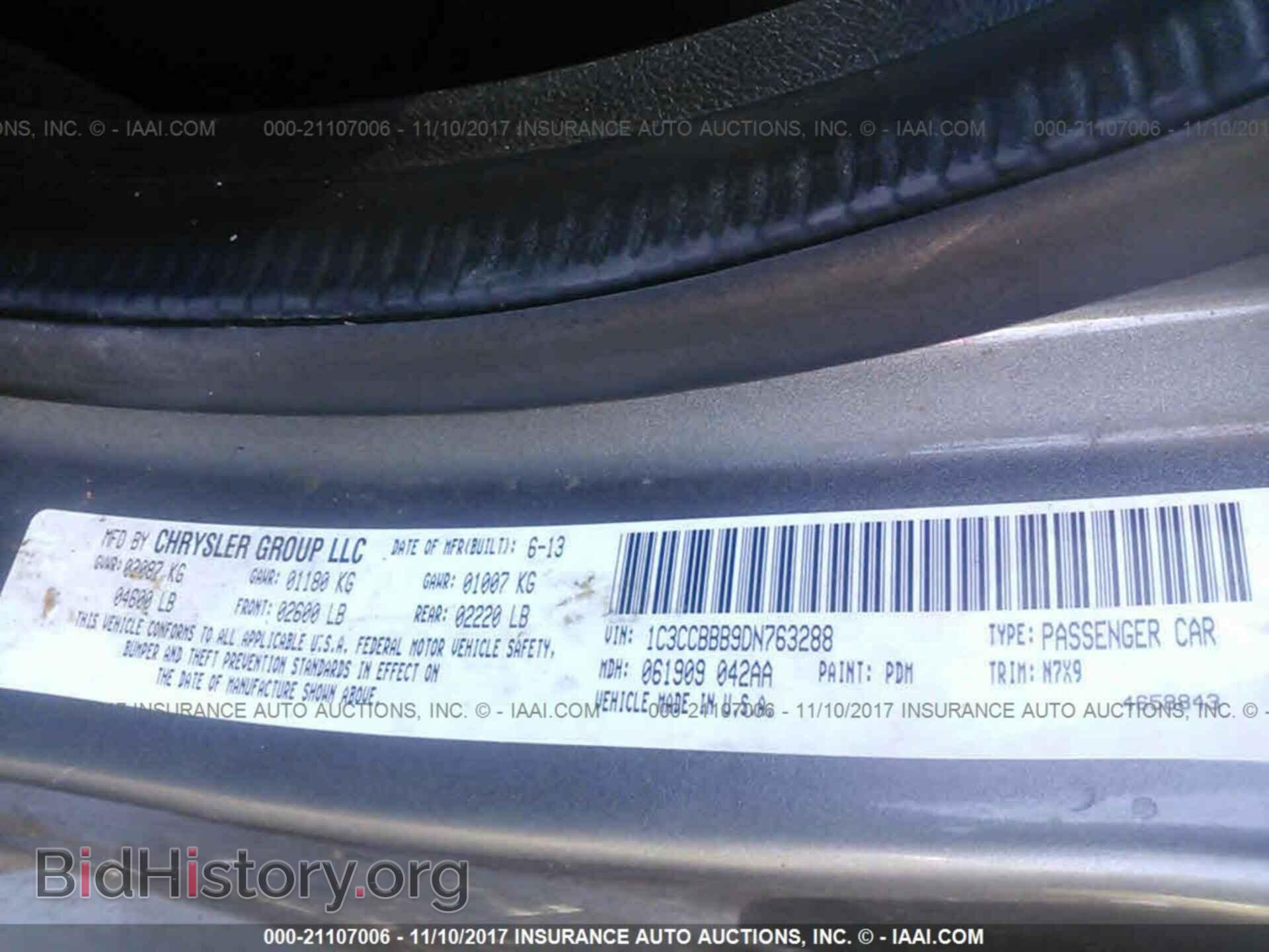 2013 Chrysler 200 - VIN: 1C3CCBBB9DN763288 - Photo 9
