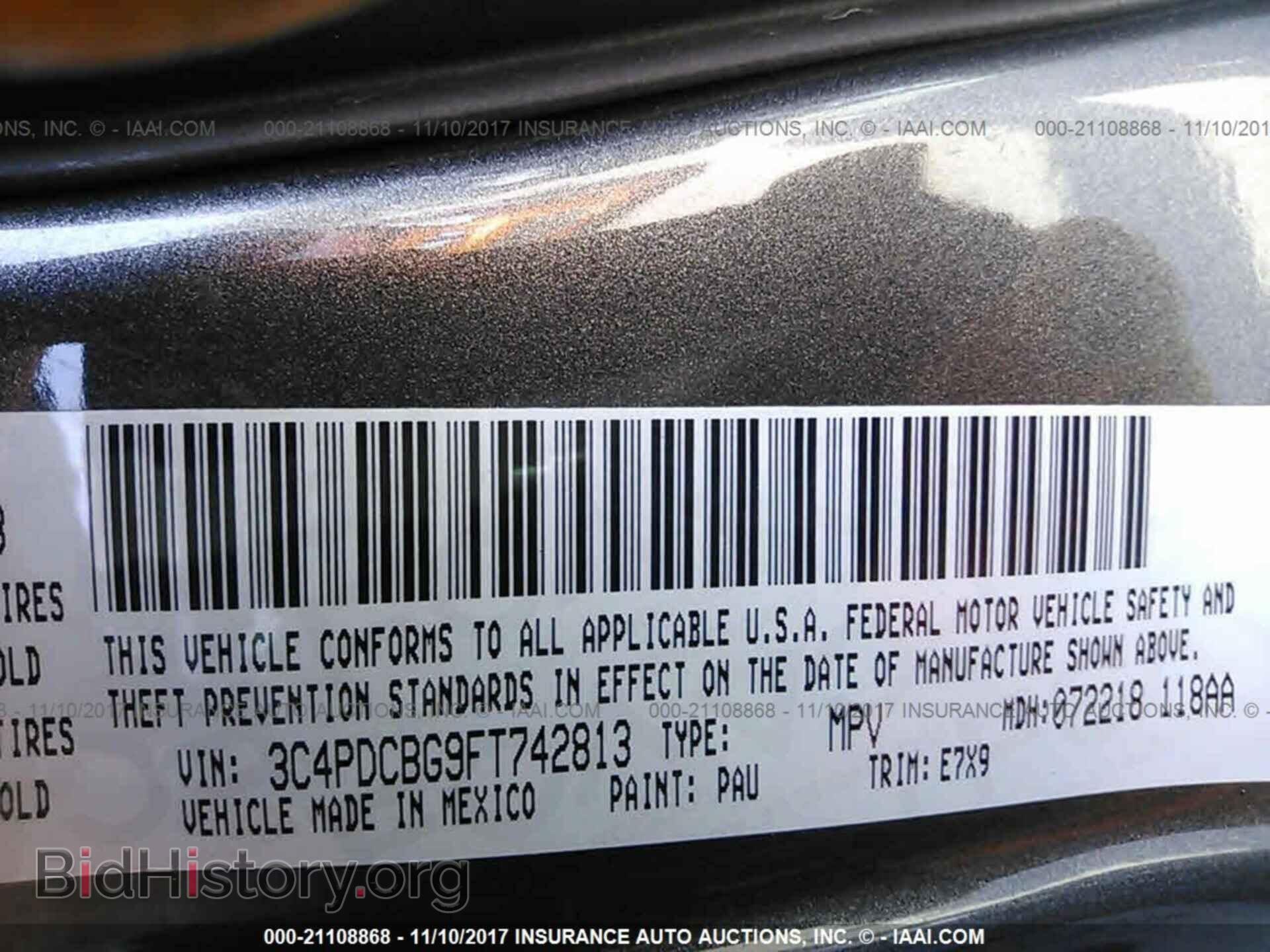 2015 Dodge Journey - VIN: 3C4PDCBG9FT742813 - Photo 9