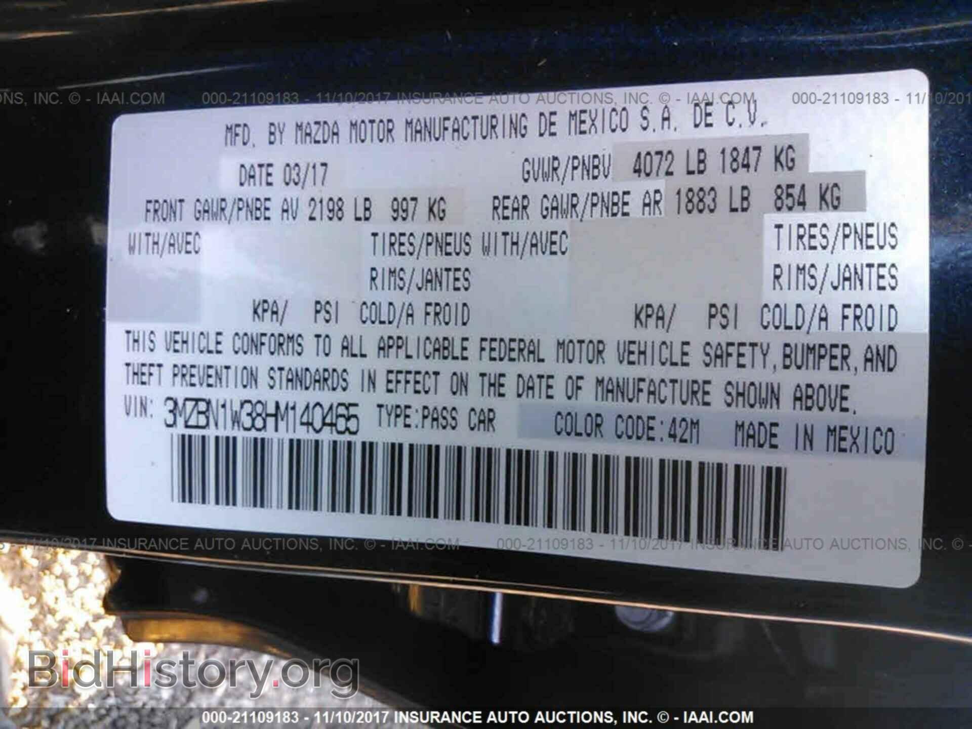 2017 Mazda 3 - VIN: 3MZBN1W38HM140465 - Photo 9