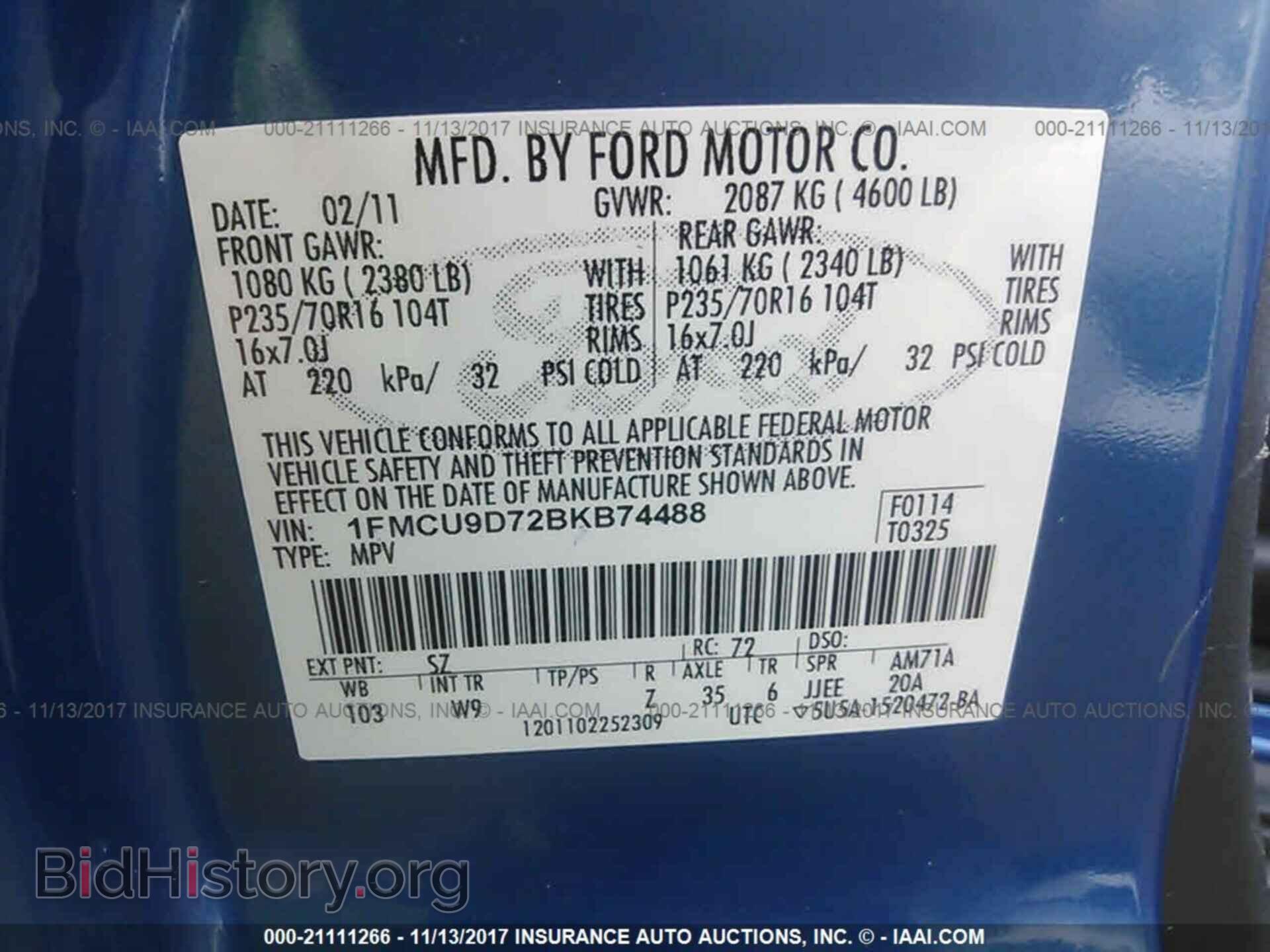 2011 Ford Escape - VIN: 1FMCU9D72BKB74488 - Photo 9