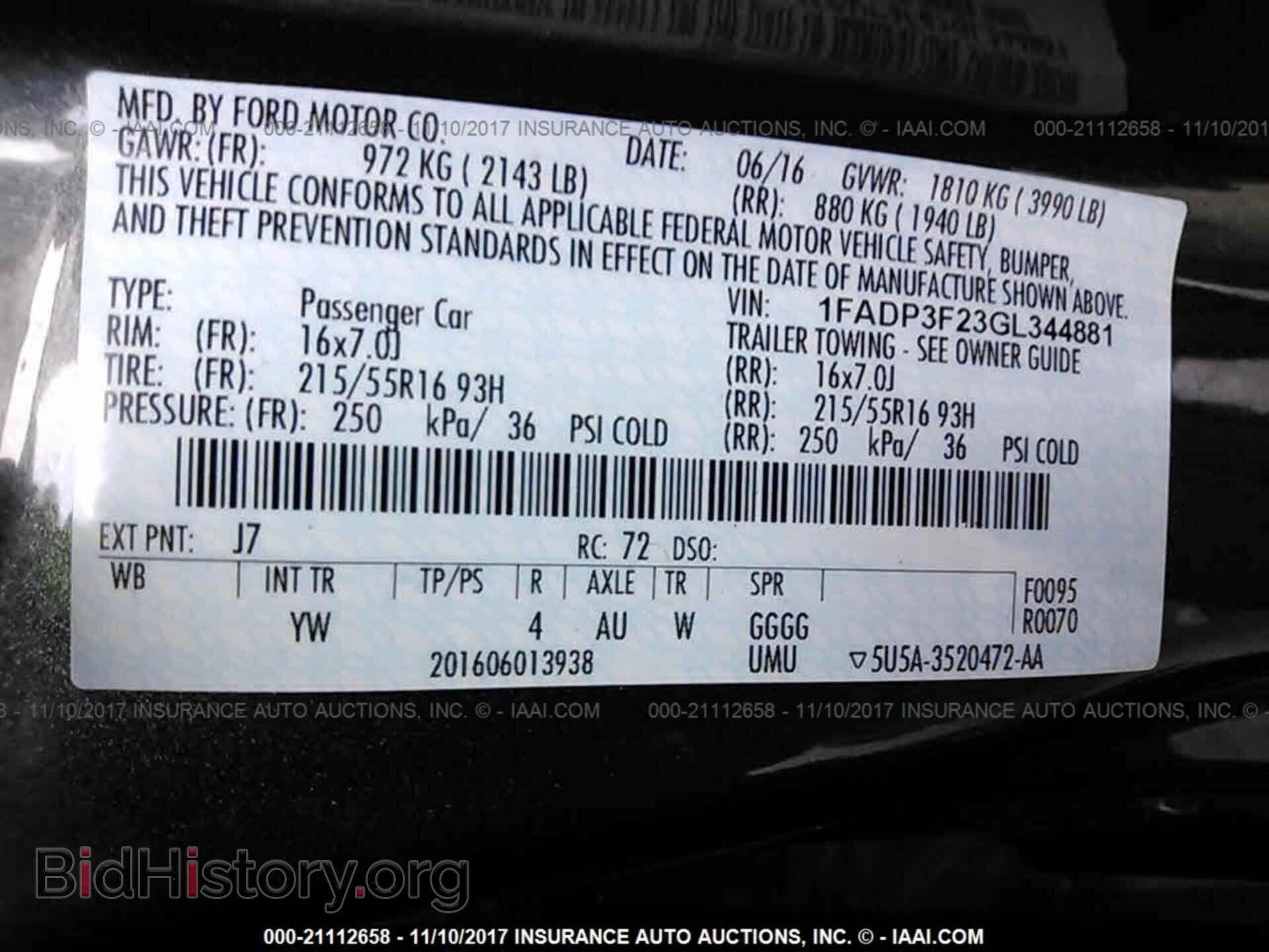 2016 Ford Focus - VIN: 1FADP3F23GL344881 - Фото 9