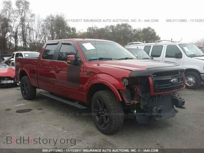 2013 Ford F150, красный — VIN 1FTFW1EF7DFB59872, IAAI