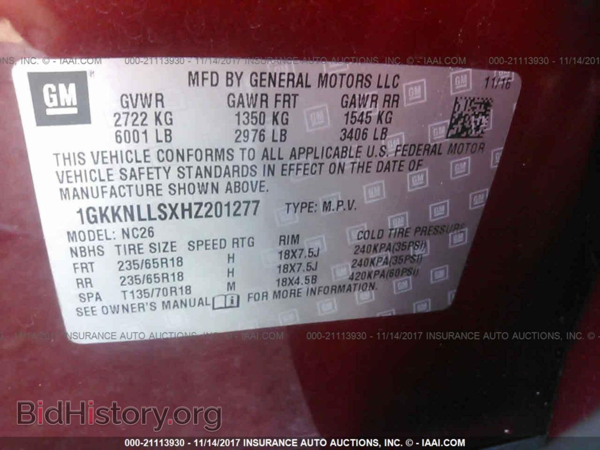 2017 Gmc Acadia - VIN: 1GKKNLLSXHZ201277 - Photo 9