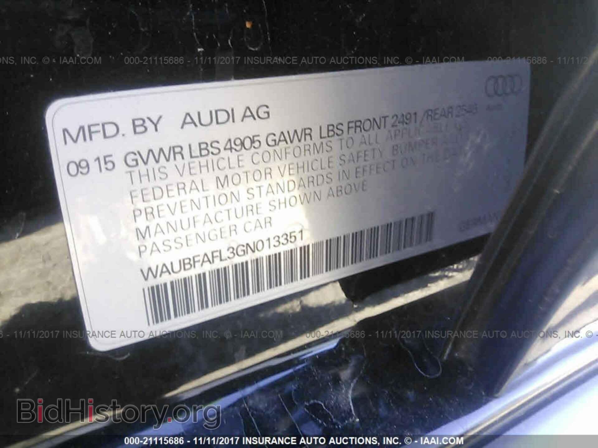 2016 Audi A4 - VIN: WAUBFAFL3GN013351 - Photo 9