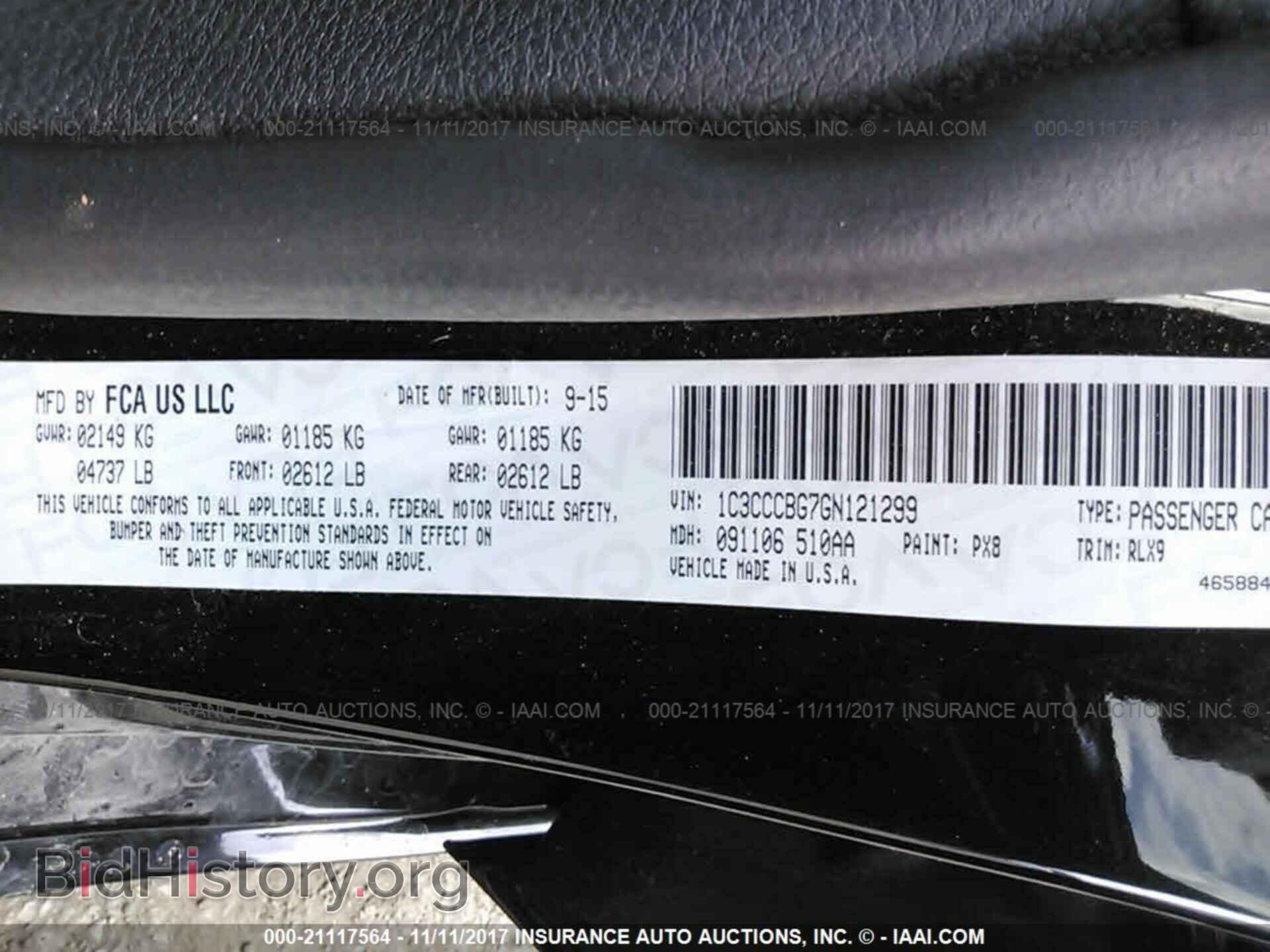 2016 Chrysler 200 - VIN: 1C3CCCBG7GN121299 - Photo 9