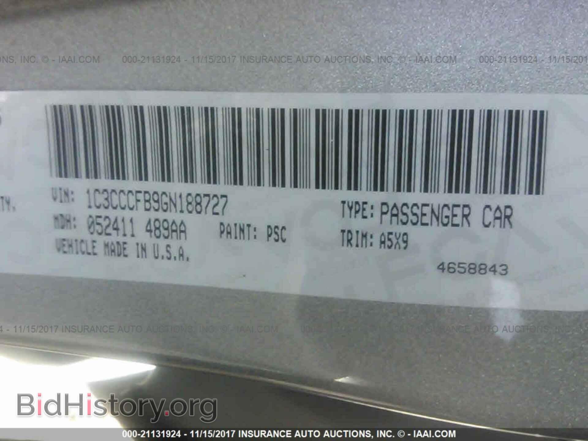 2016 Chrysler 200 - VIN: 1C3CCCFB9GN188727 - Фото 9