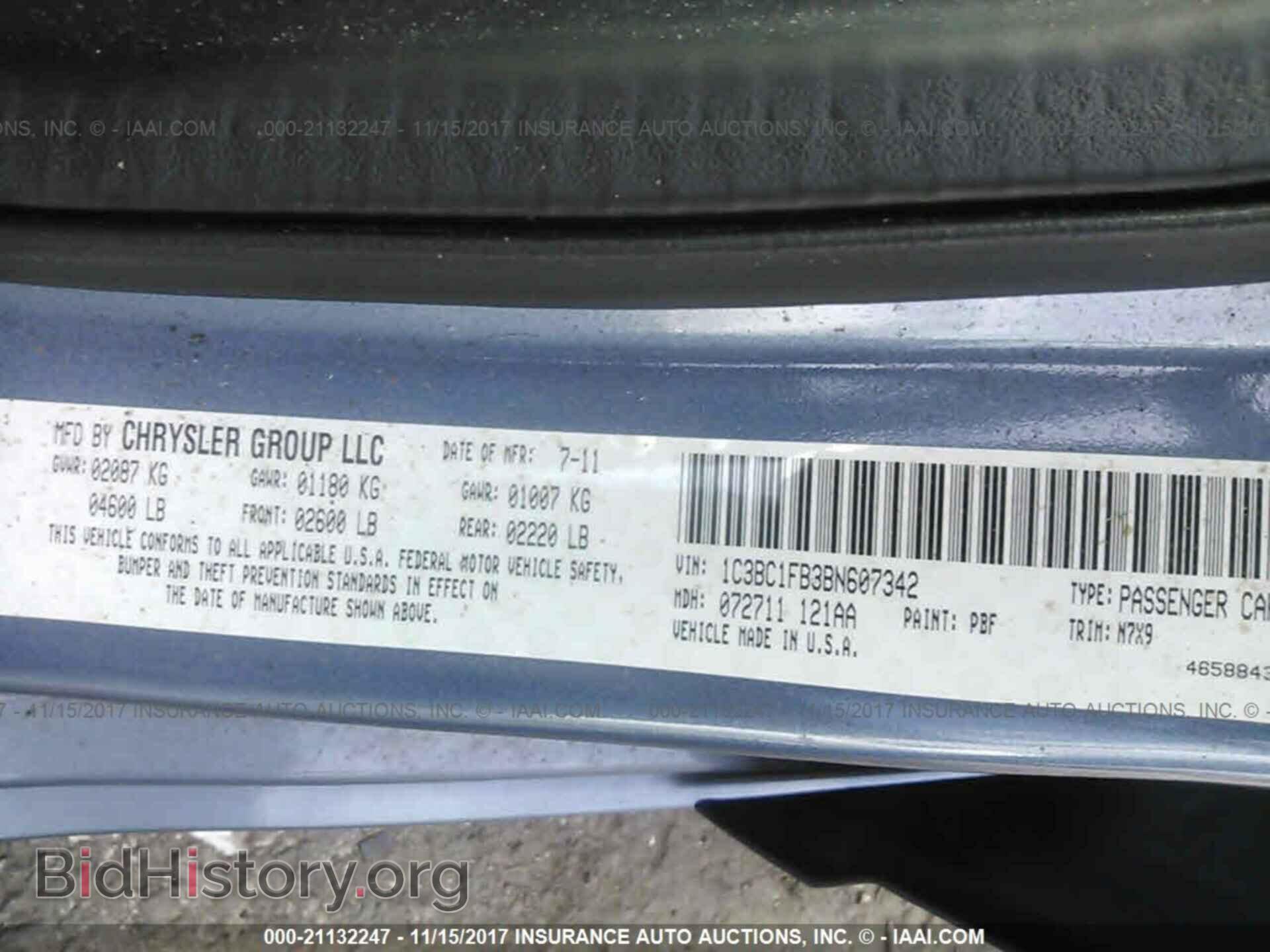 2011 Chrysler 200 - VIN: 1C3BC1FB3BN607342 - Photo 9
