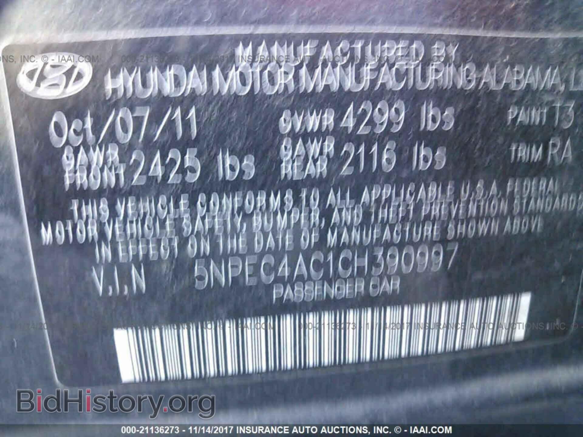 2012 Hyundai Sonata - VIN: 5NPEC4AC1CH390997 - Photo 9
