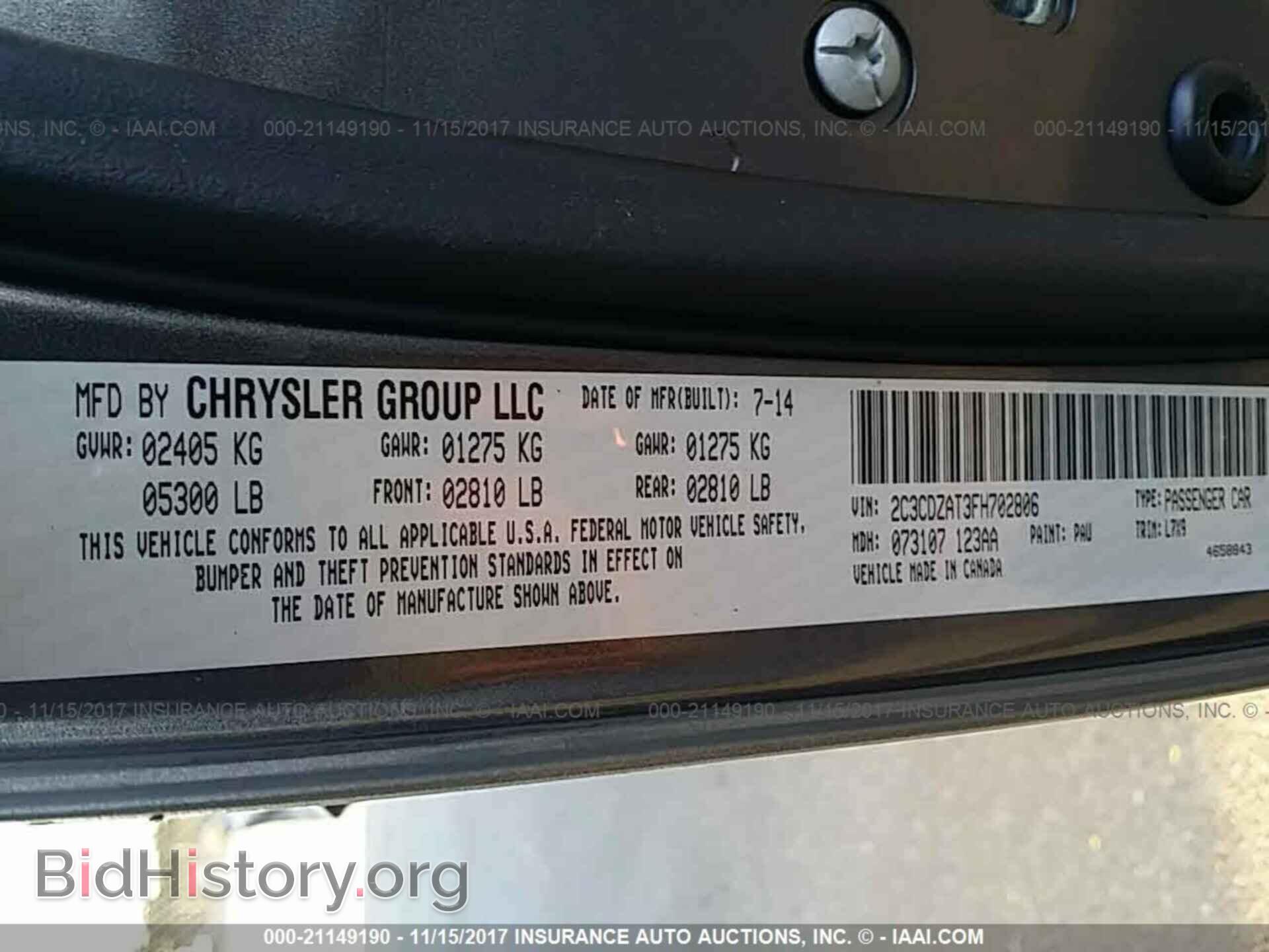 2015 Dodge Challenger - VIN: 2C3CDZAT3FH702806 - Photo 9