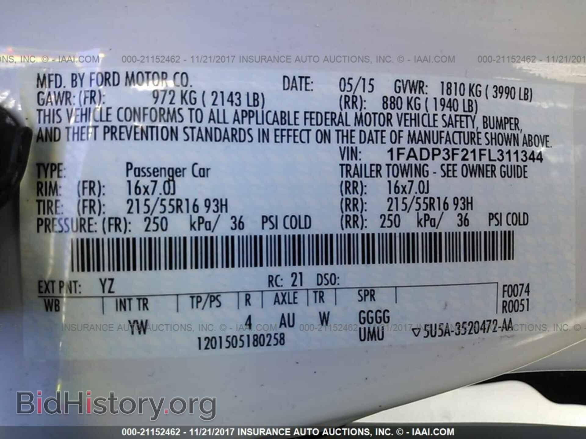 2015 Ford Focus - VIN: 1FADP3F21FL311344 - Фото 9