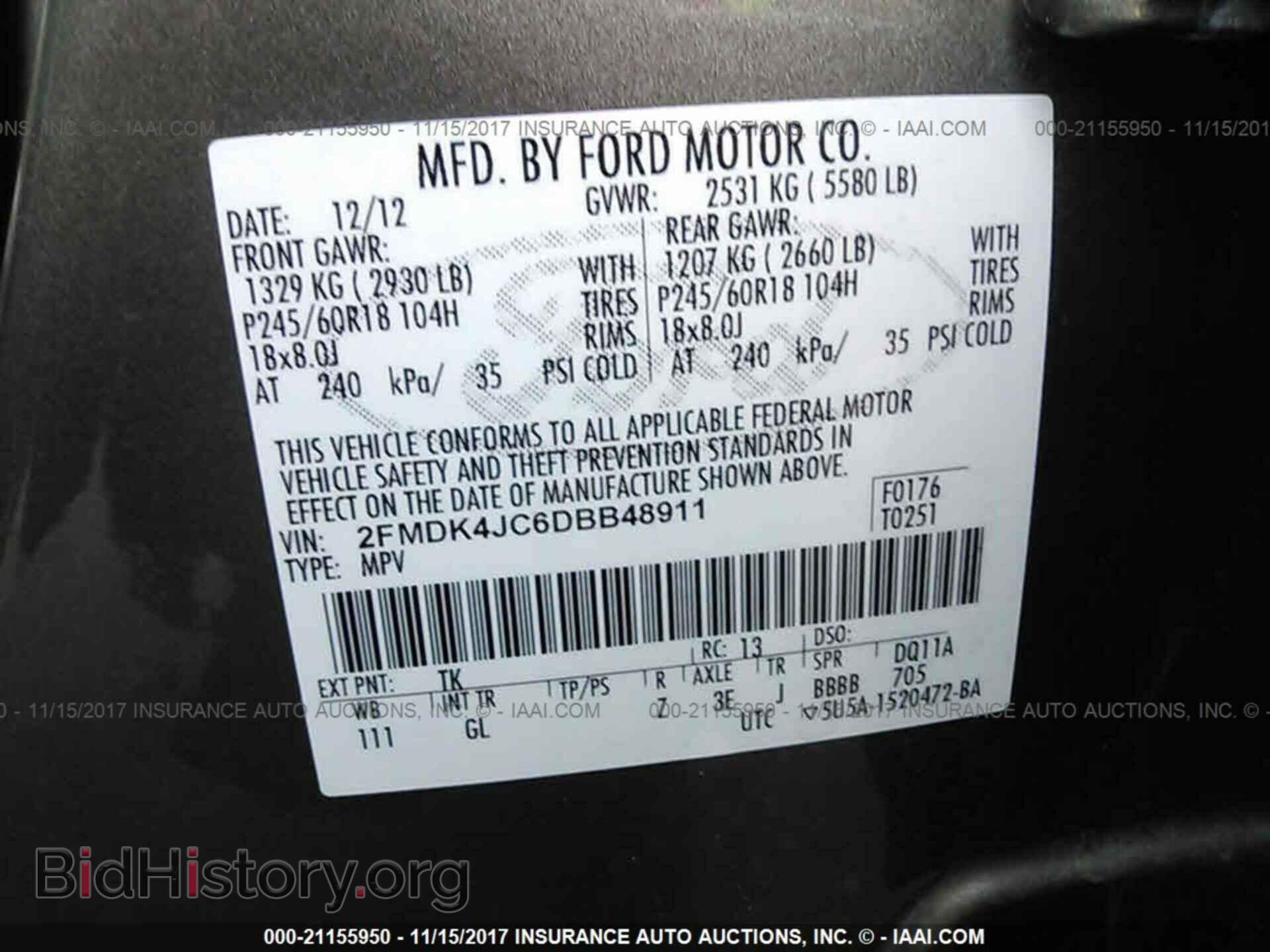 2013 Ford Edge - VIN: 2FMDK4JC6DBB48911 - Photo 9