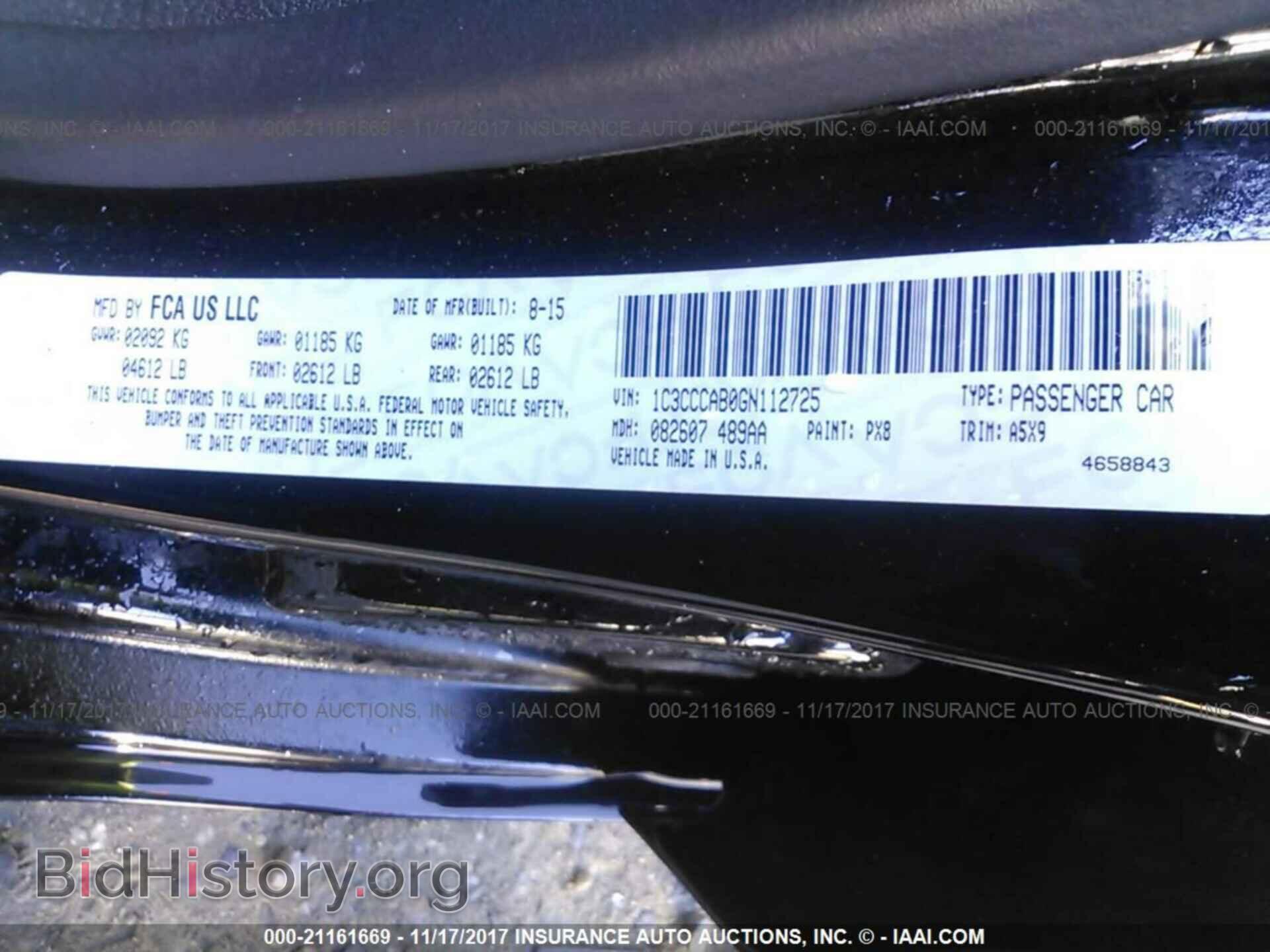 2016 Chrysler 200 - VIN: 1C3CCCAB0GN112725 - Photo 9