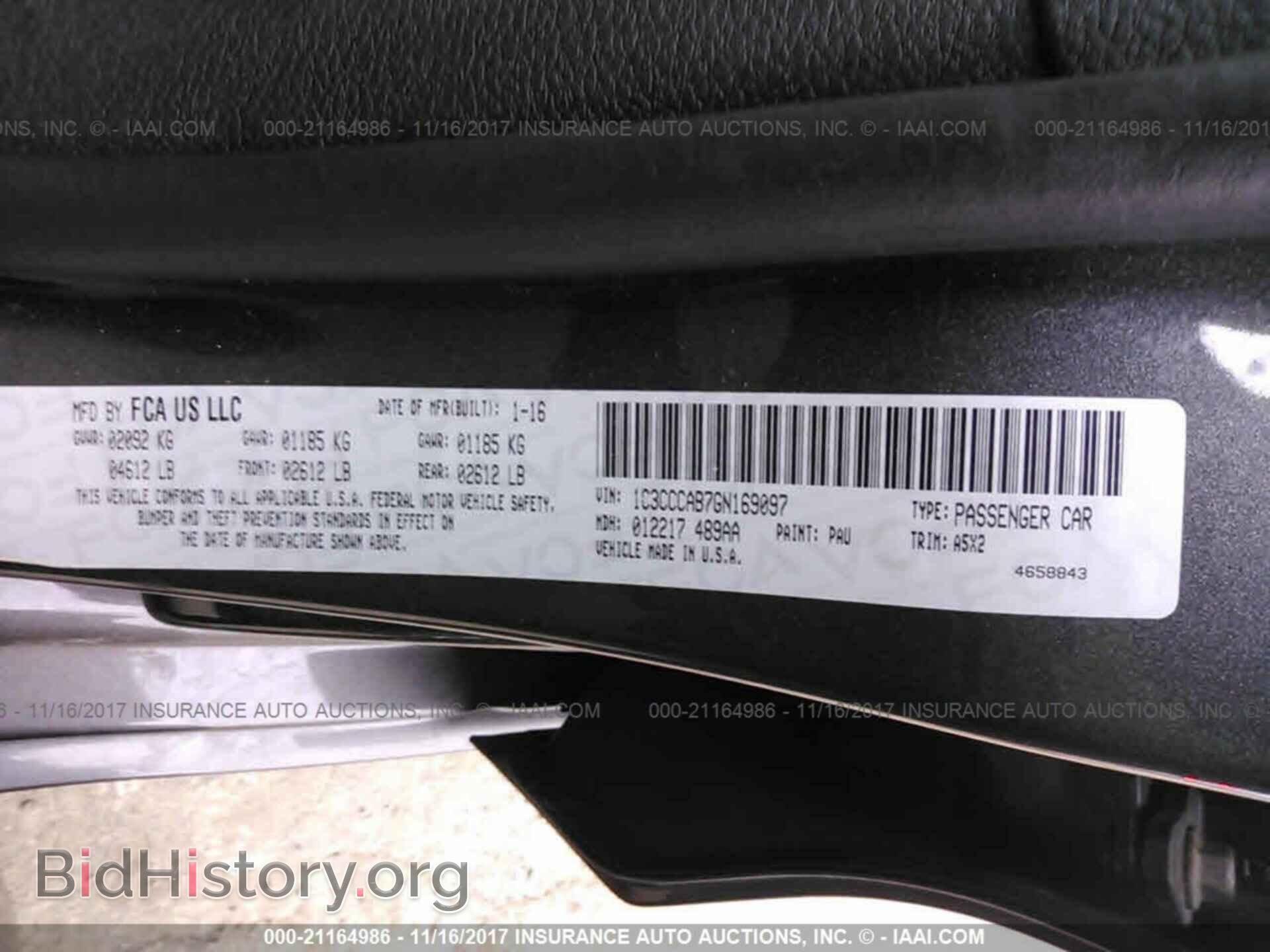 2016 Chrysler 200 - VIN: 1C3CCCAB7GN169097 - Photo 9