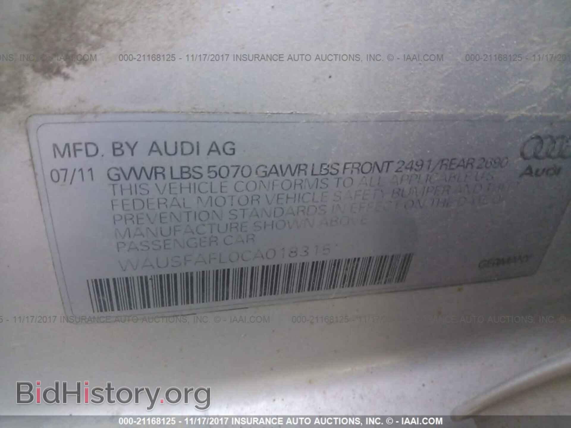 2012 Audi A4 - VIN: WAUSFAFL0CA018315 - Photo 9