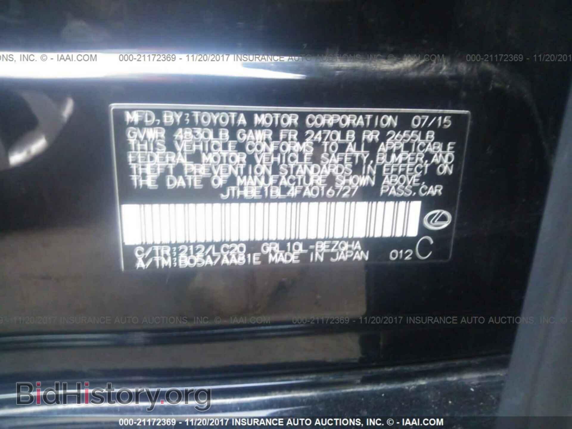 2015 Lexus Gs - VIN: JTHBE1BL4FA016727 - Photo 9