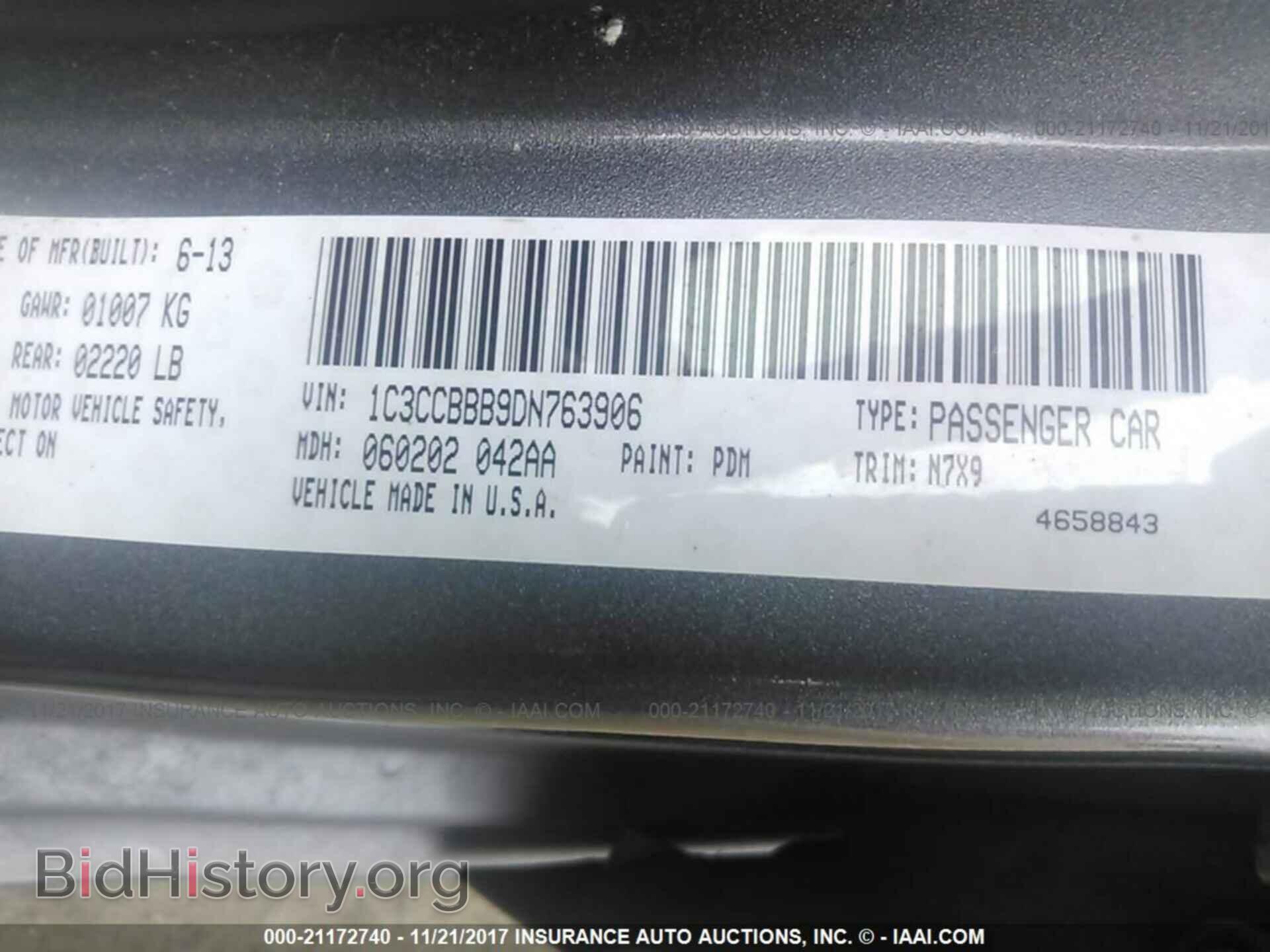 2013 Chrysler 200 - VIN: 1C3CCBBB9DN763906 - Фото 9