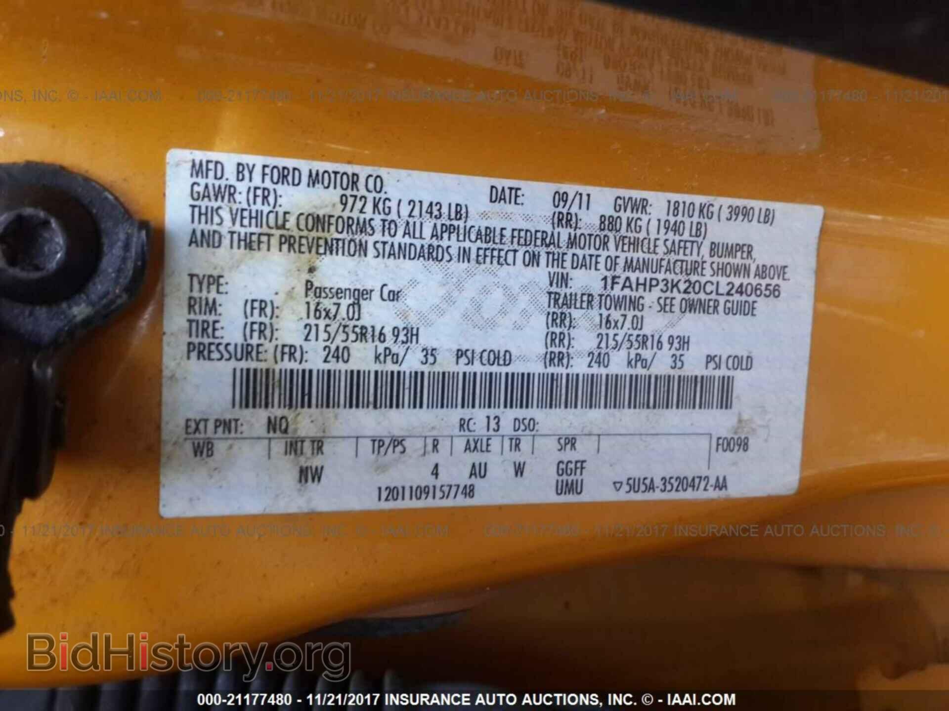 2012 Ford Focus - VIN: 1FAHP3K20CL240656 - Фото 9