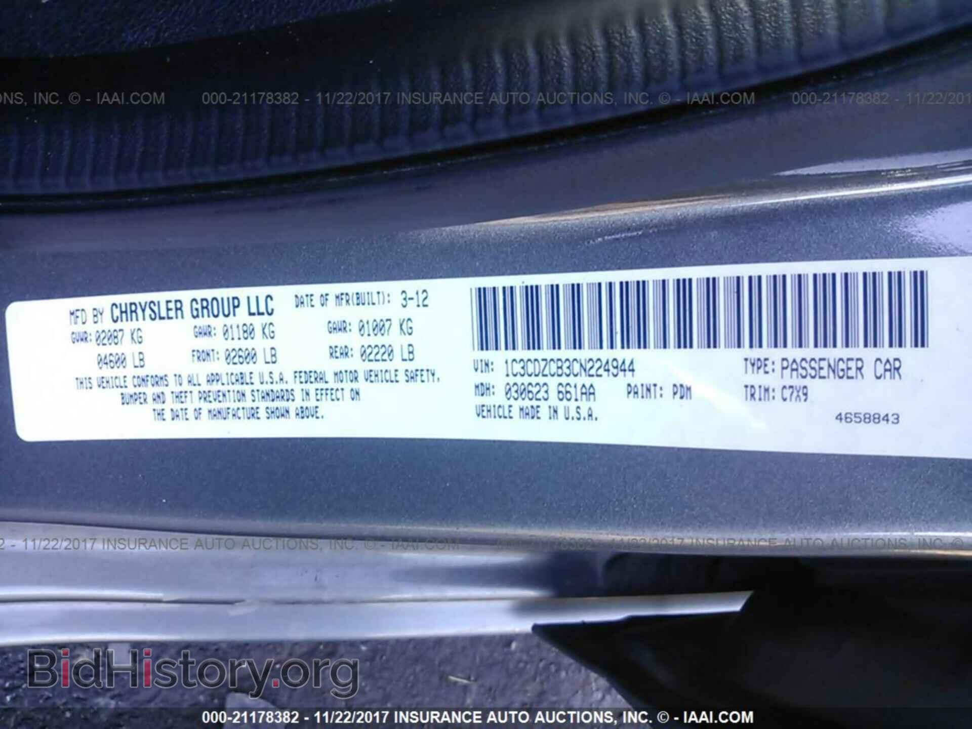 2012 Dodge Avenger - VIN: 1C3CDZCB3CN224944 - Фото 9