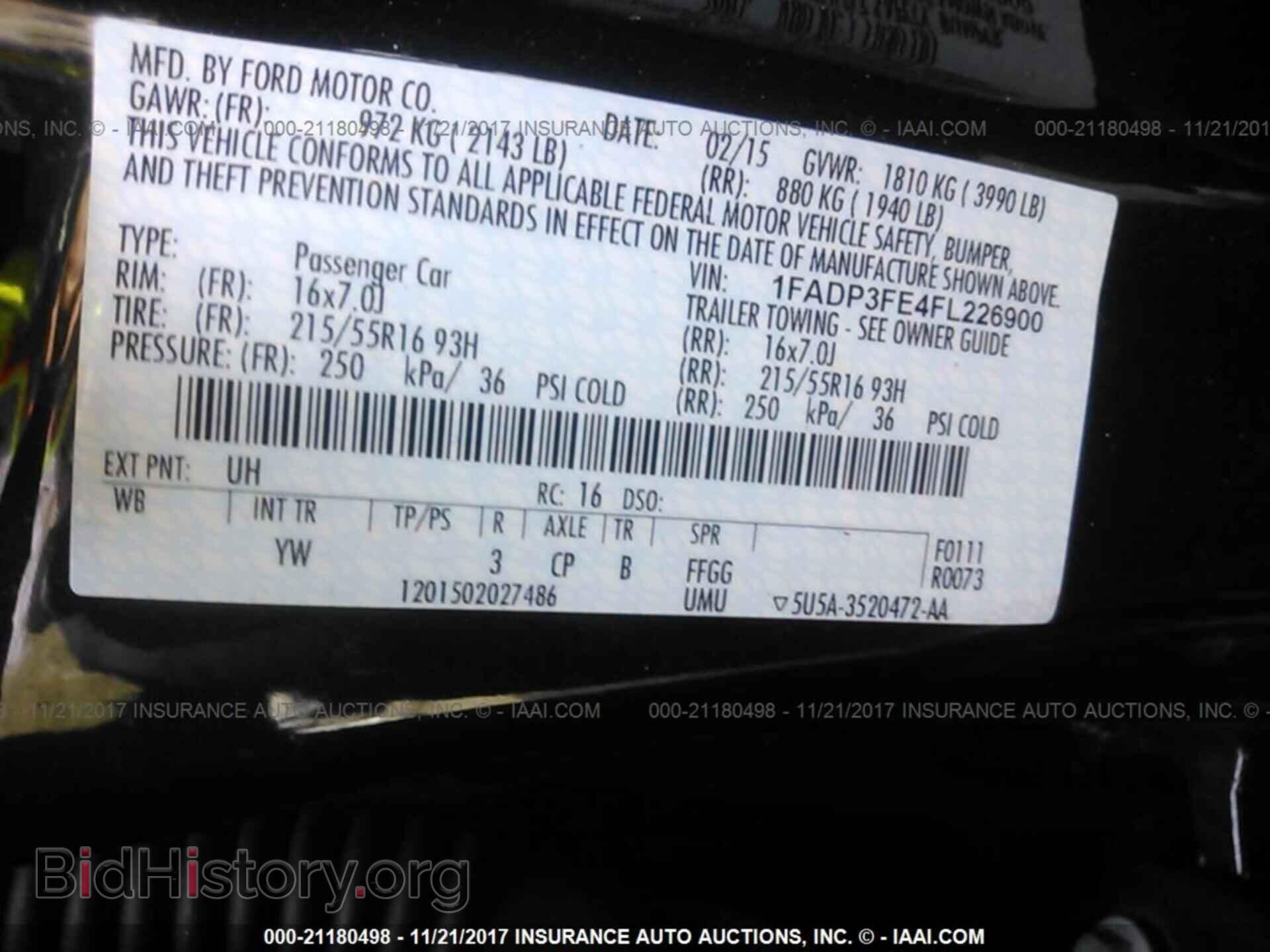 2015 Ford Focus - VIN: 1FADP3FE4FL226900 - Фото 9