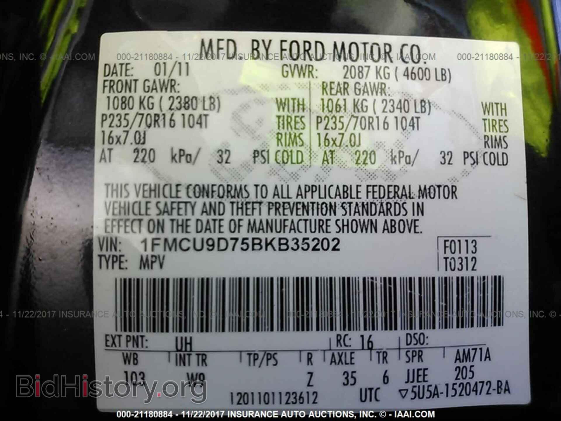 2011 Ford Escape - VIN: 1FMCU9D75BKB35202 - Photo 9