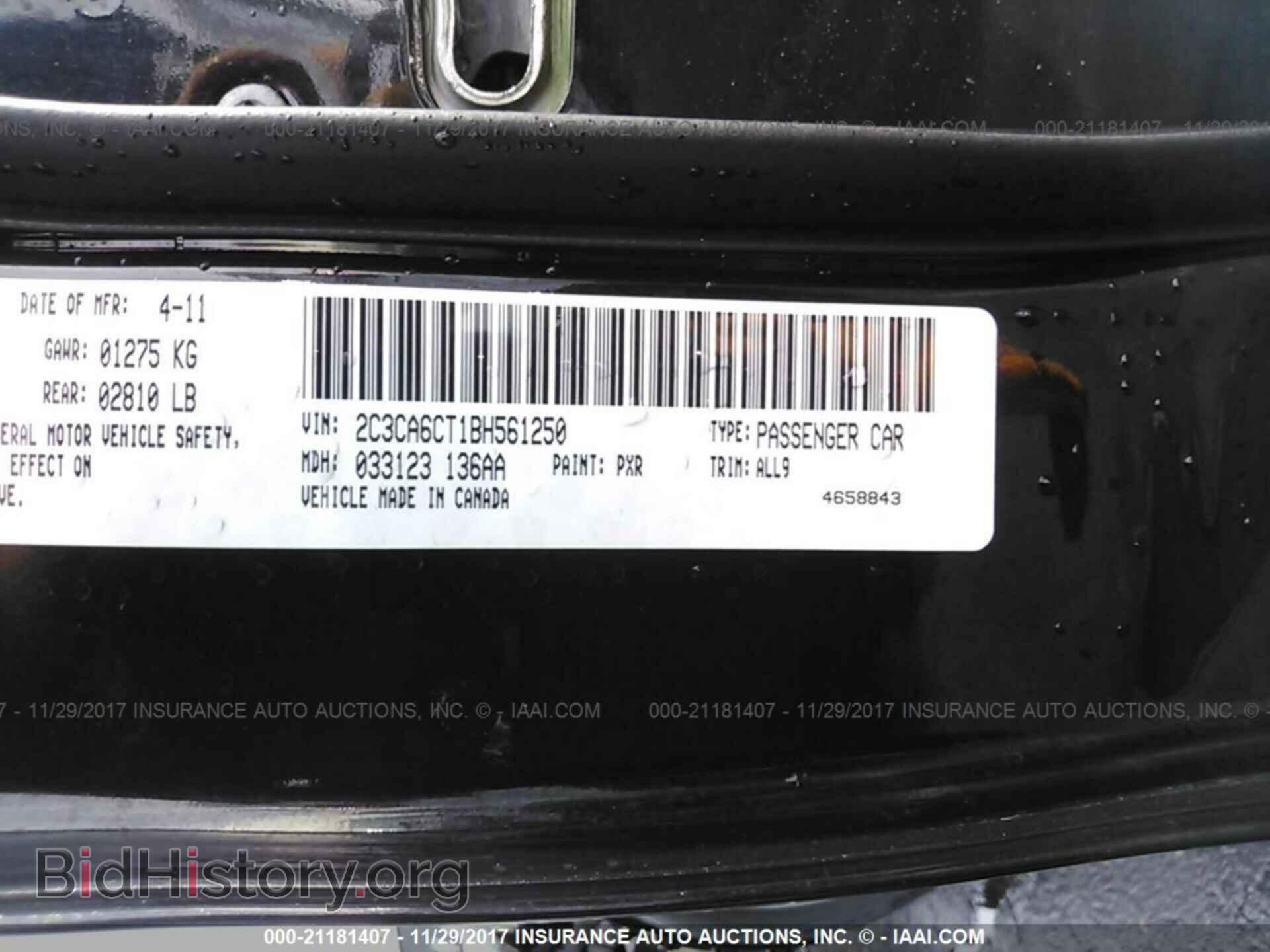 2011 Chrysler 300c - VIN: 2C3CA6CT1BH561250 - Фото 9