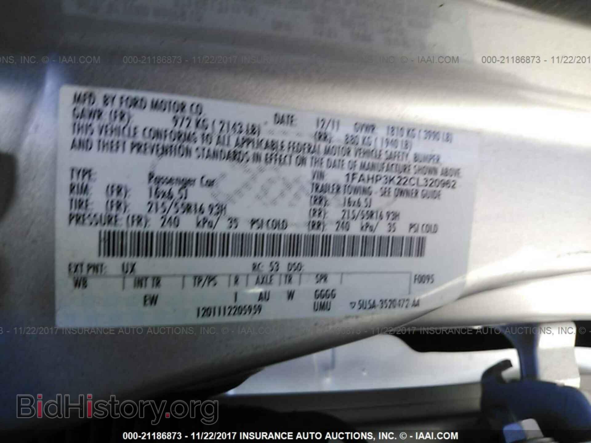 2012 Ford Focus - VIN: 1FAHP3K22CL320962 - Фото 9