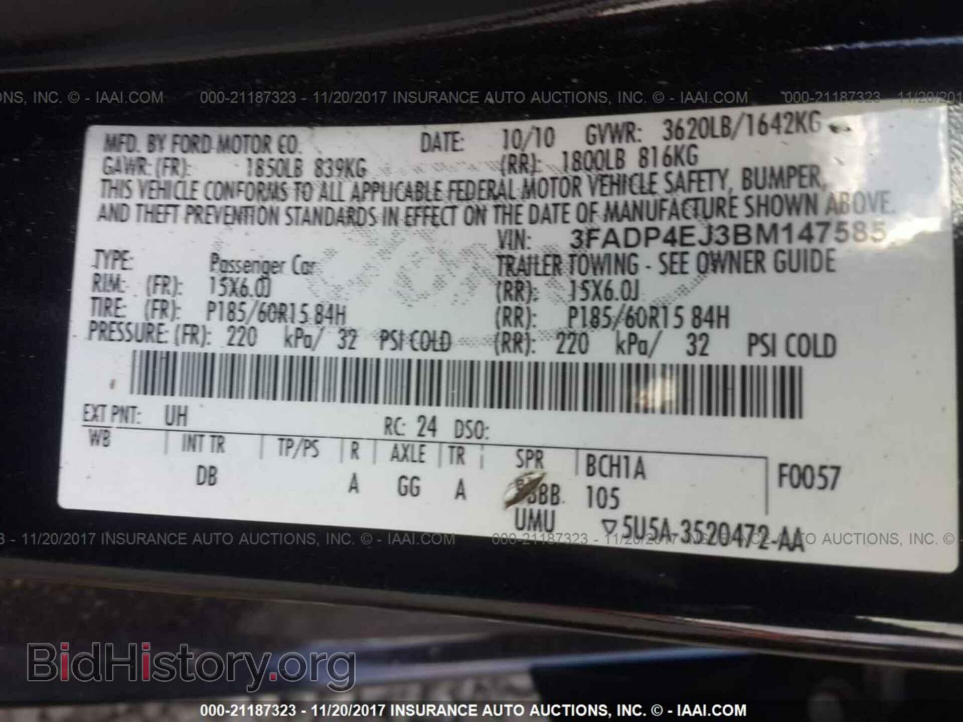 2011 Ford Fiesta - VIN: 3FADP4EJ3BM147585 - Фото 9