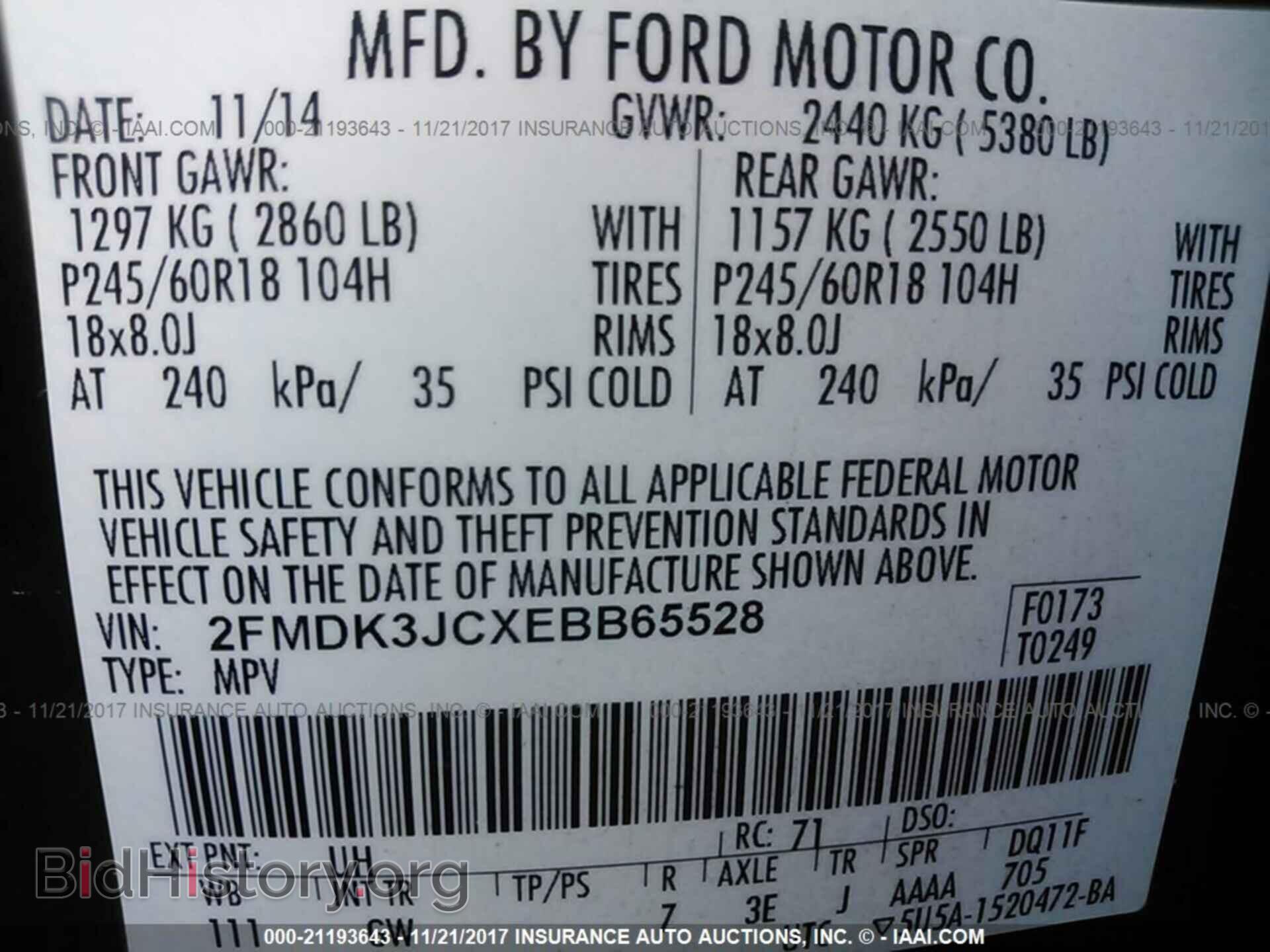 2014 Ford Edge - VIN: 2FMDK3JCXEBB65528 - Photo 9