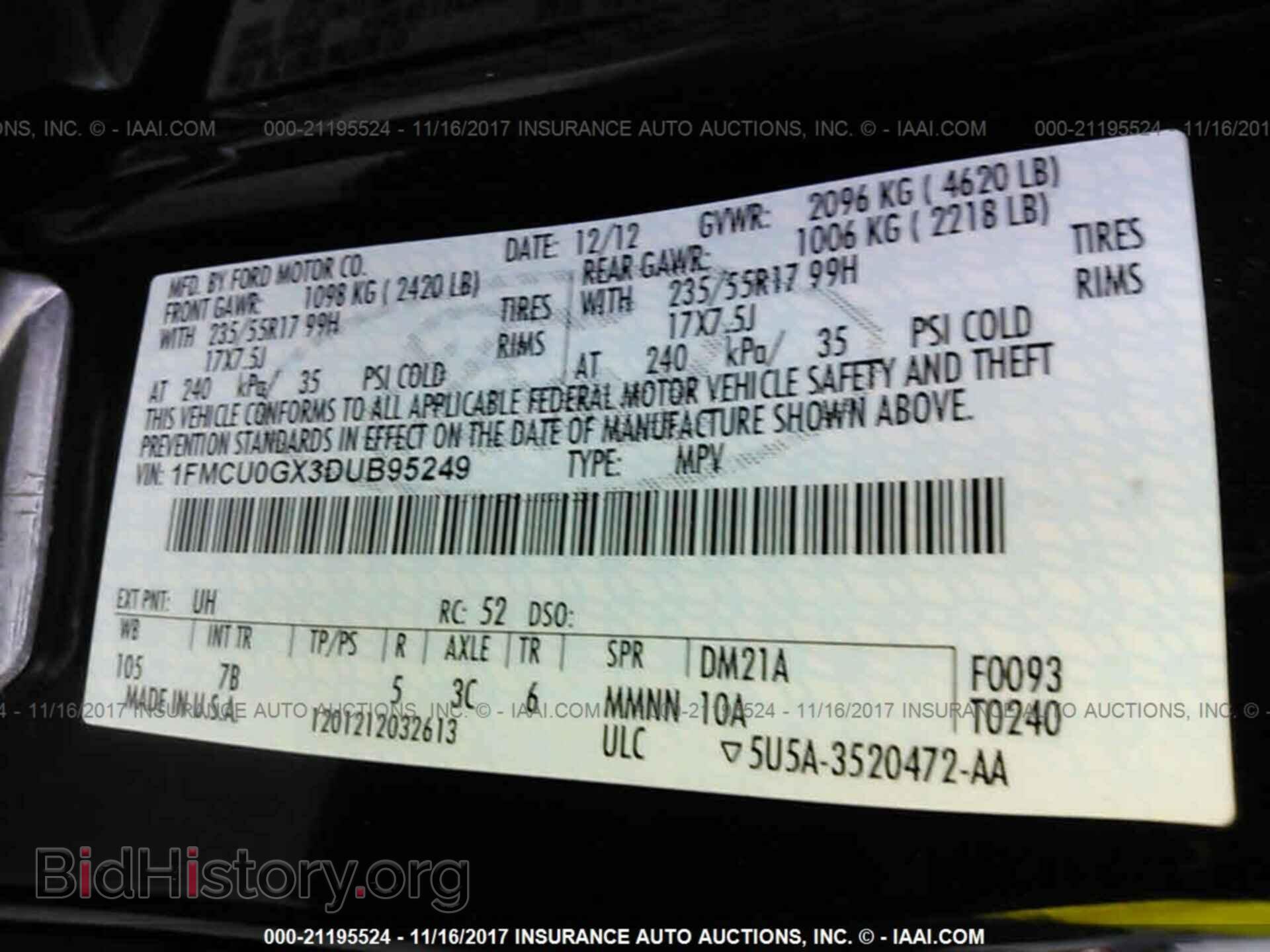 2013 Ford Escape - VIN: 1FMCU0GX3DUB95249 - Photo 9