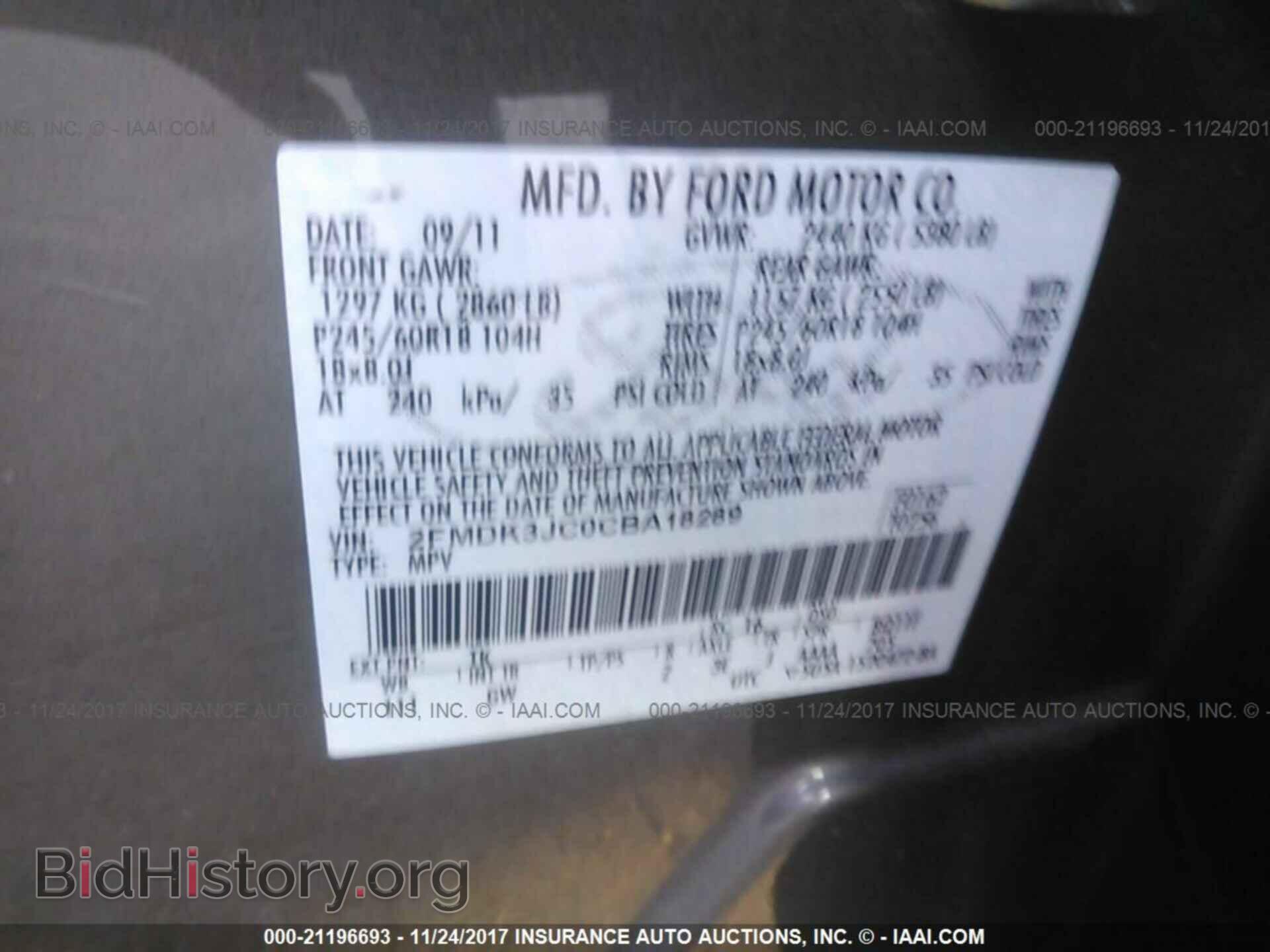 2012 Ford Edge - VIN: 2FMDK3JC0CBA18289 - Photo 9